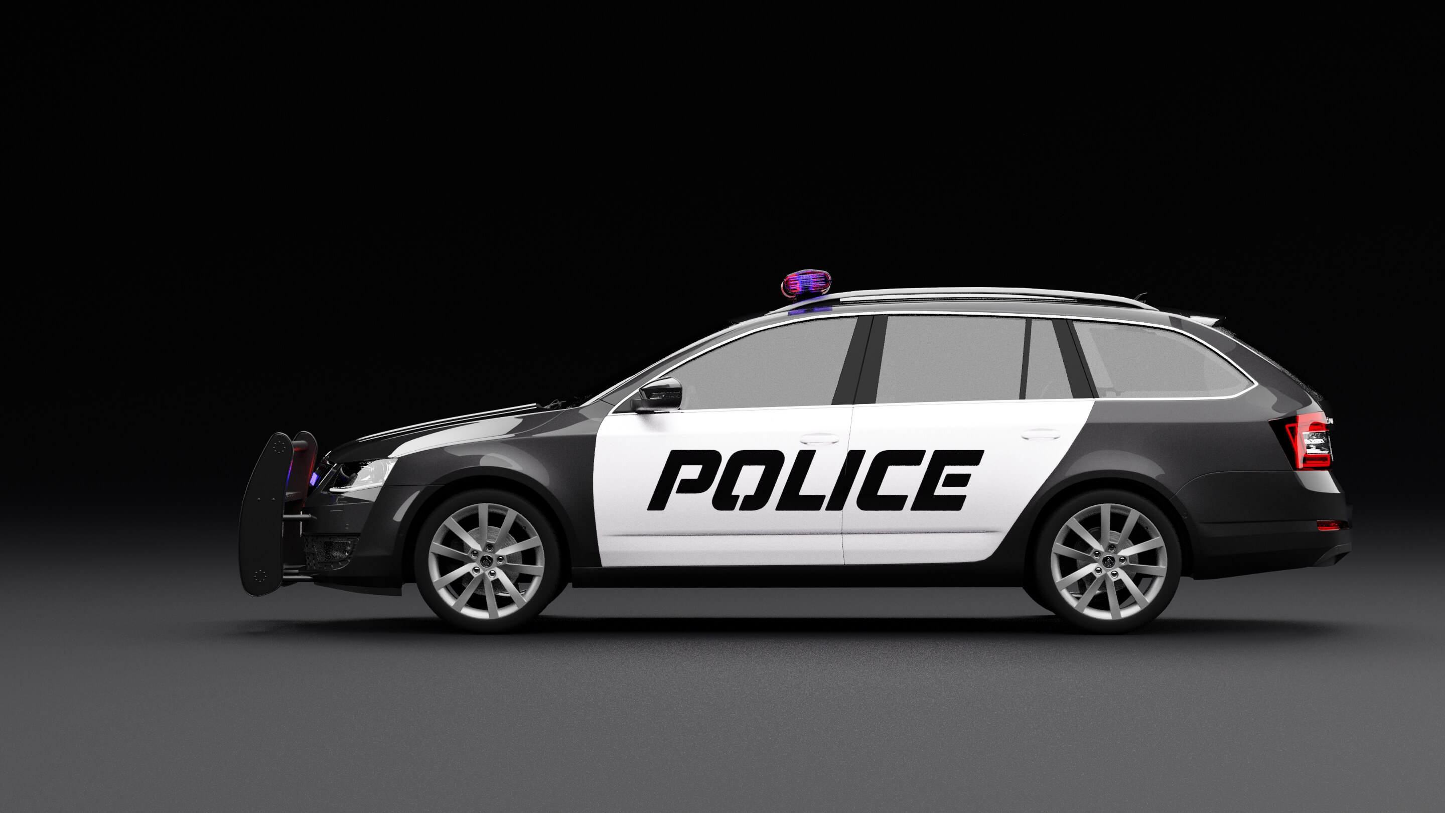 Police Skoda Octavia 3D Model