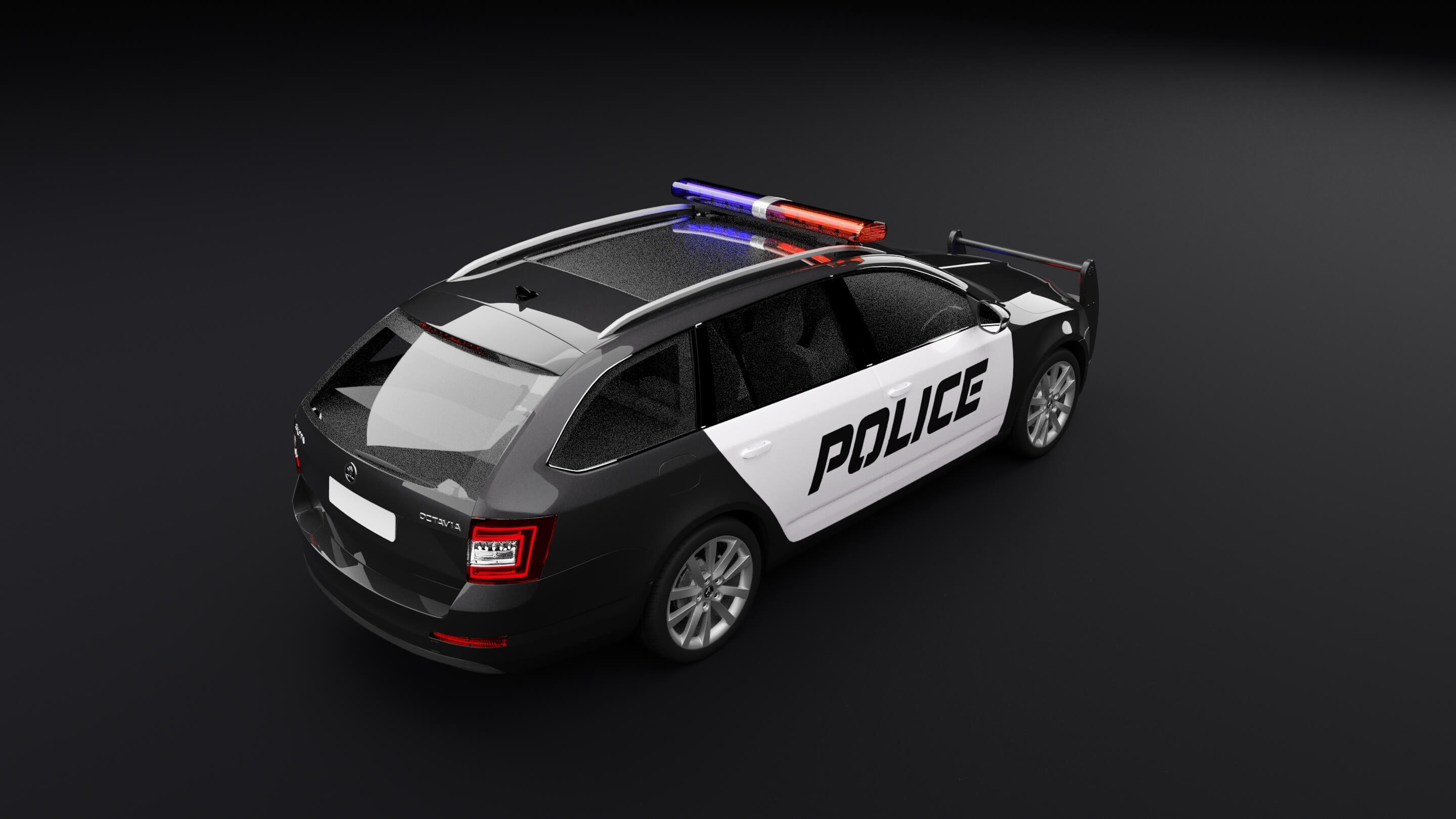 Police Skoda Octavia 3D Model