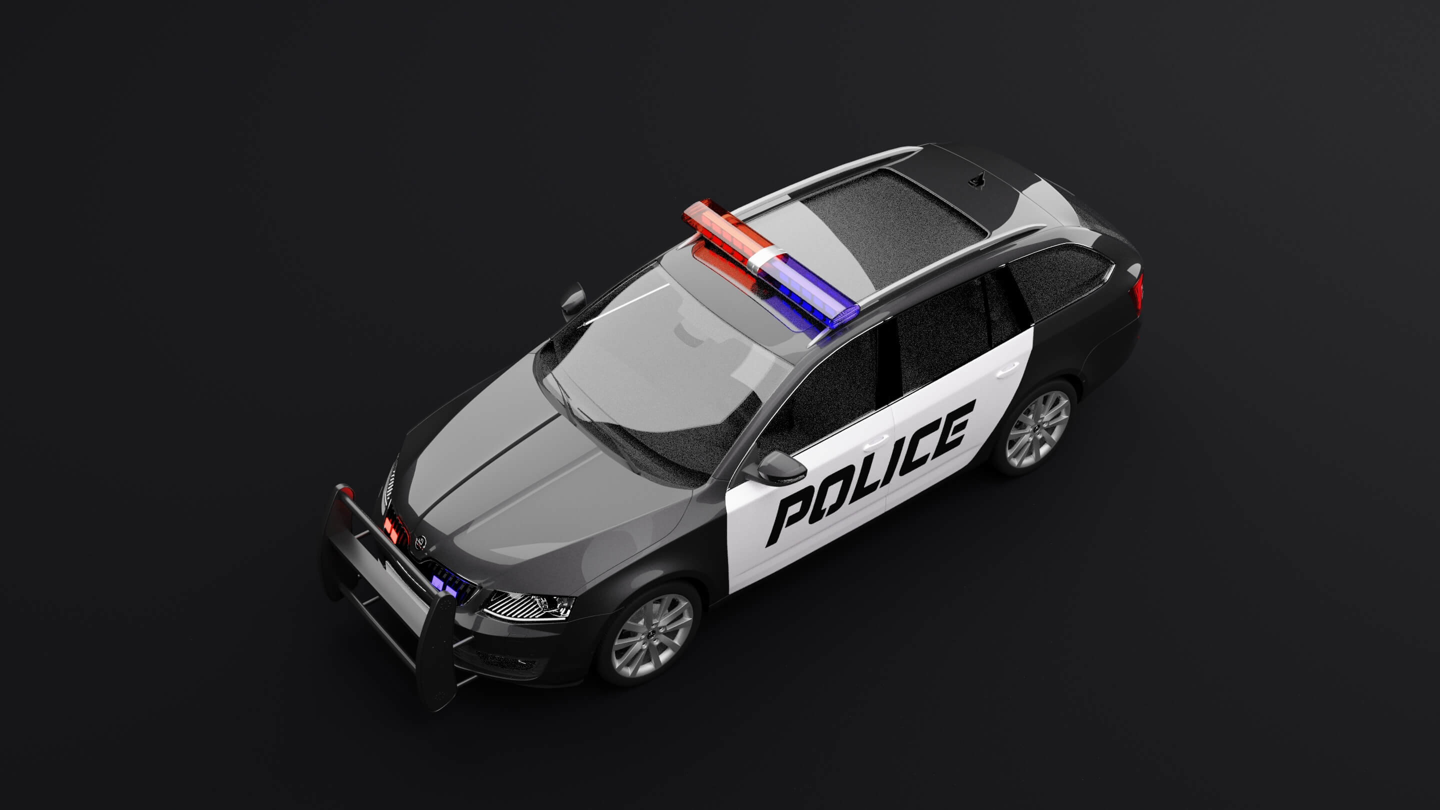 Police Skoda Octavia 3D Model