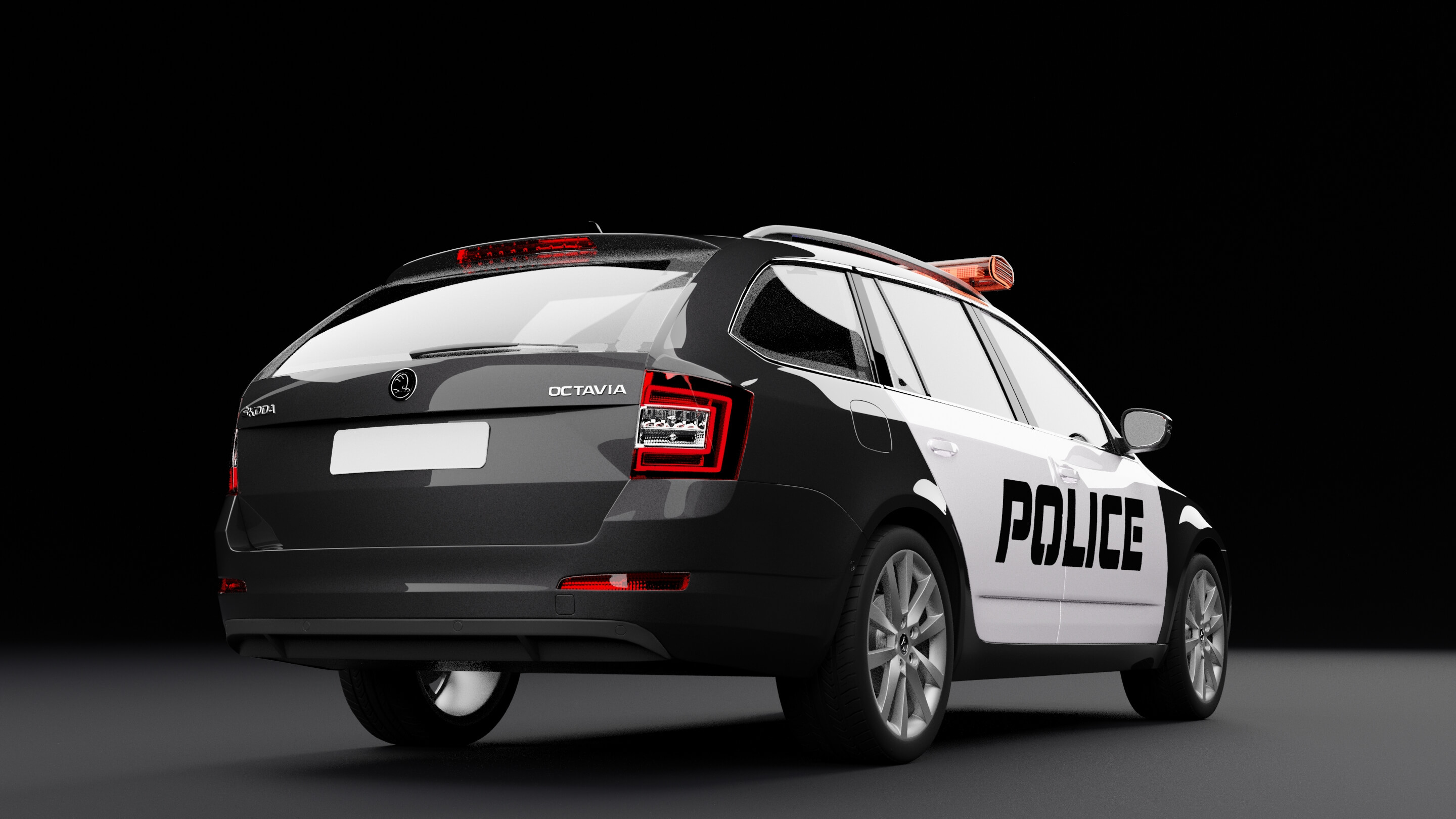 Police Skoda Octavia 3D Model