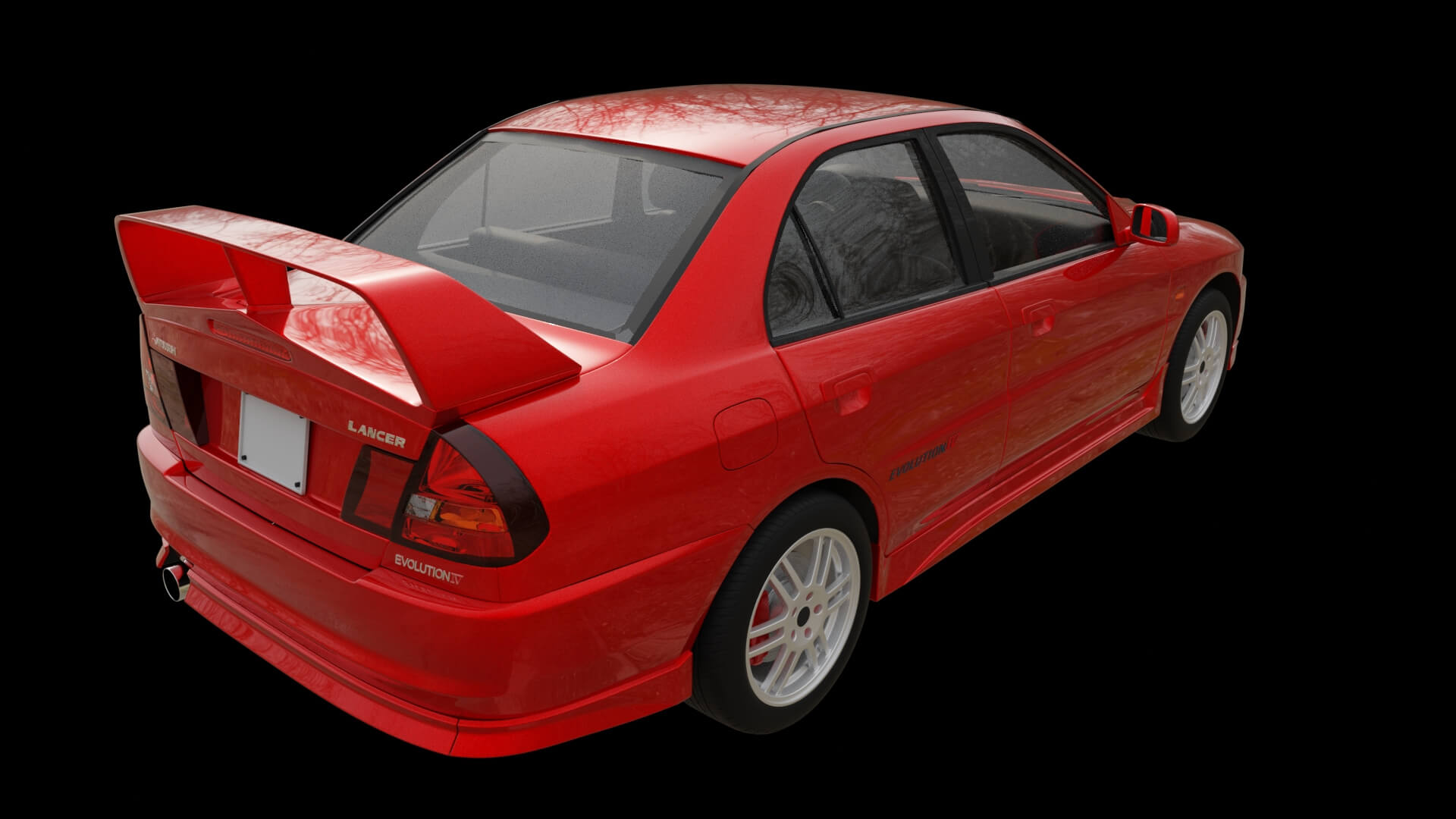 Rally Sport Turbo Sedan Rigged 3D Model