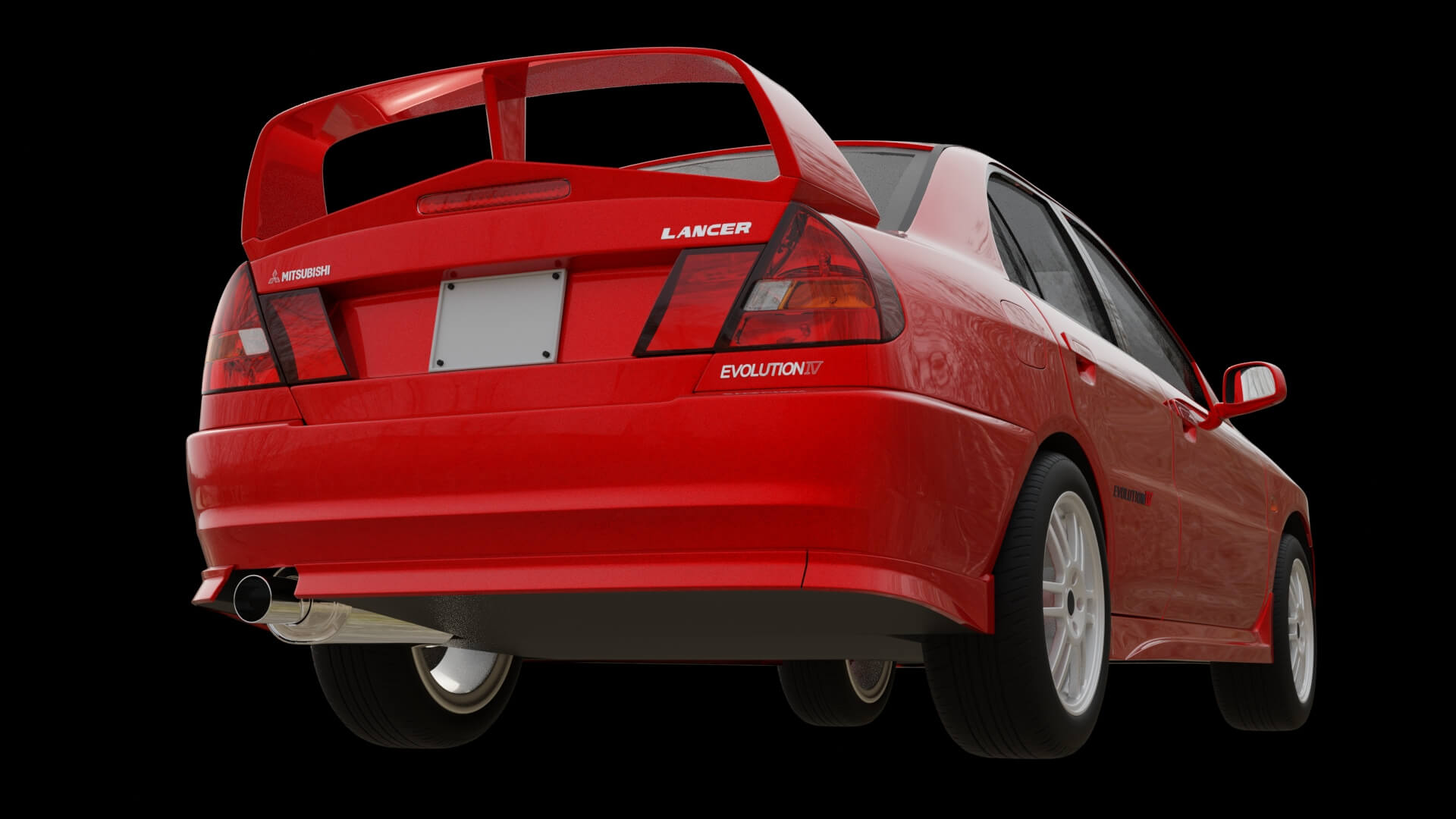 Rally Sport Turbo Sedan Rigged 3D Model