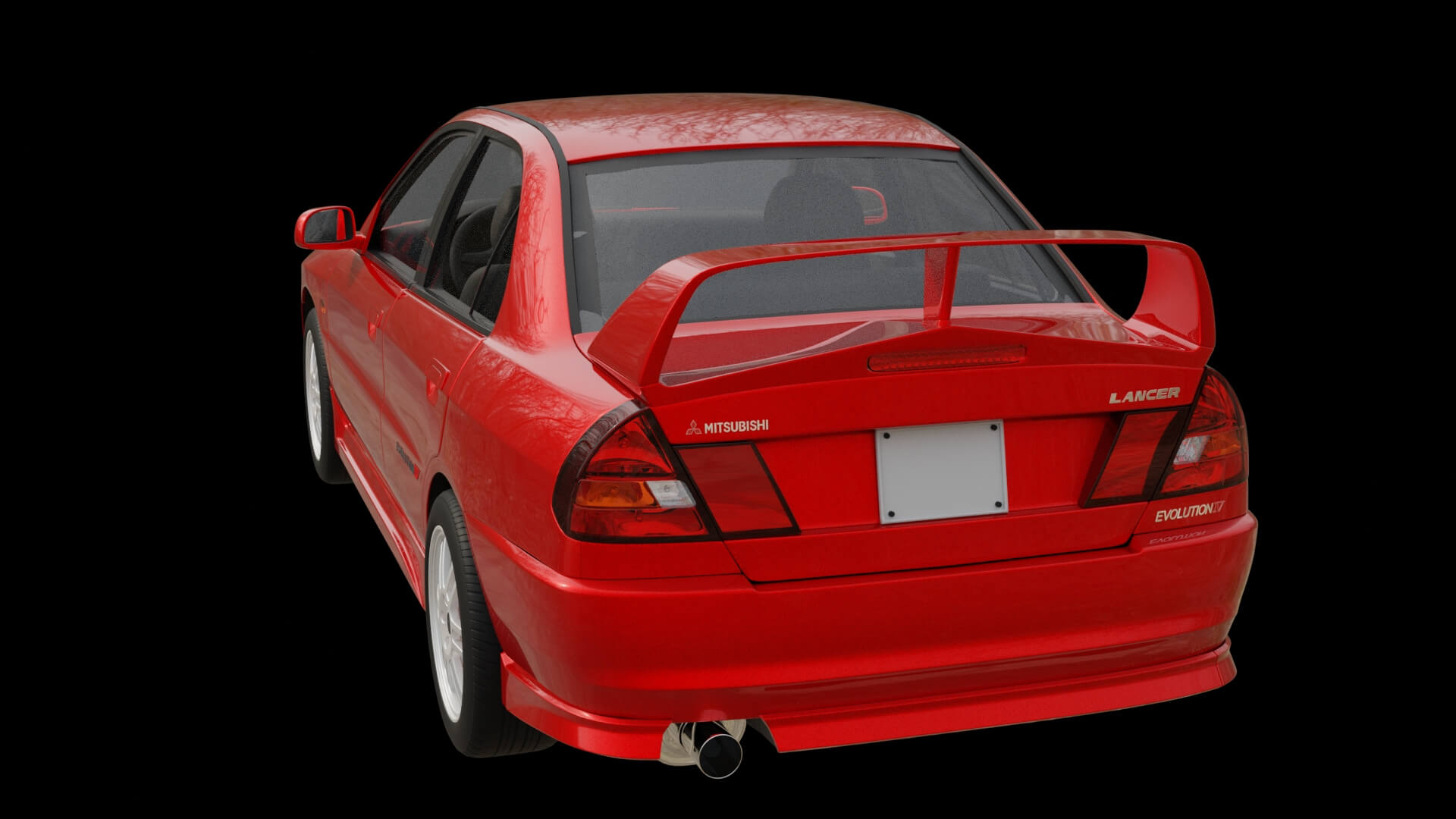 Rally Sport Turbo Sedan Rigged 3D Model