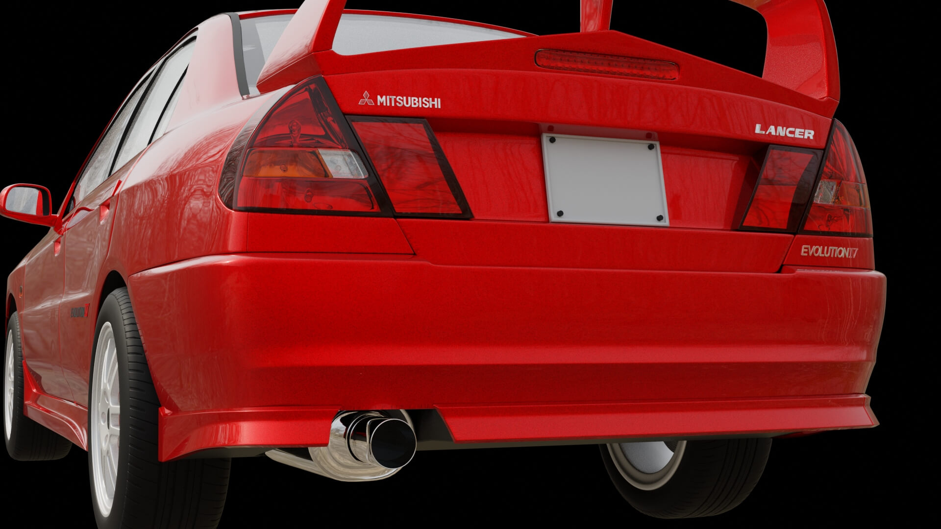 Rally Sport Turbo Sedan Rigged 3D Model