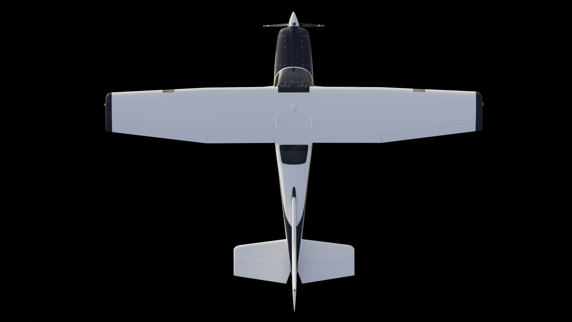 High Wing Propeller Airplane 3D Model