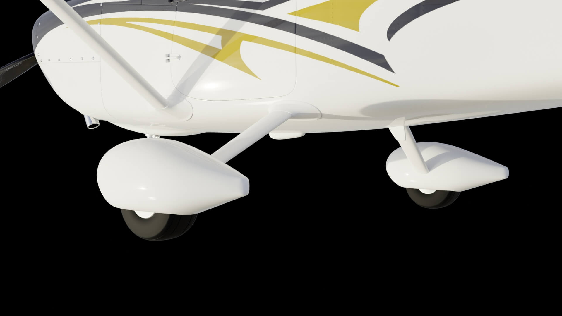 High Wing Propeller Airplane 3D Model