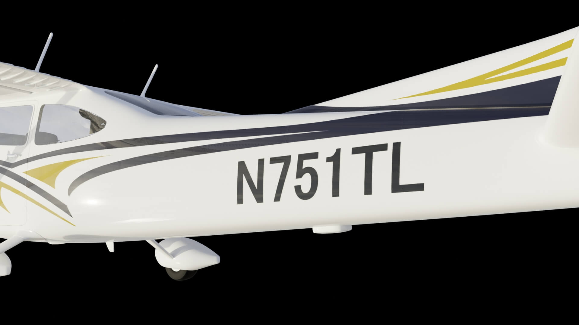 High Wing Propeller Airplane 3D Model