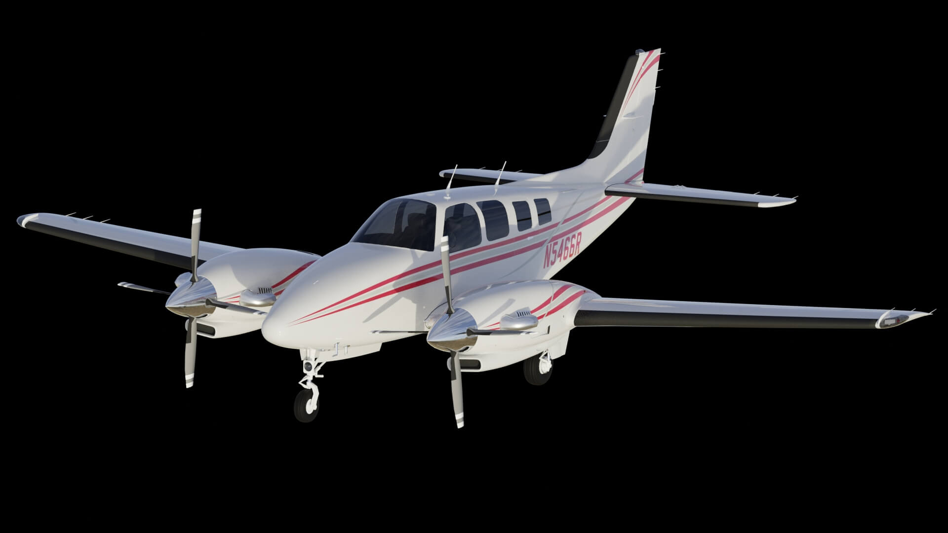Twin-Engine Executive Utility Aircraft 3D Model