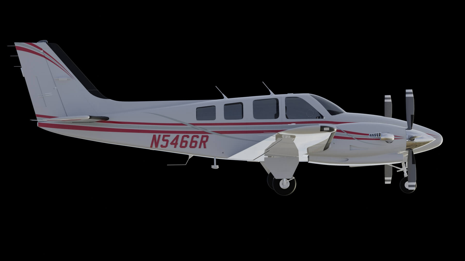 Twin-Engine Executive Utility Aircraft 3D Model