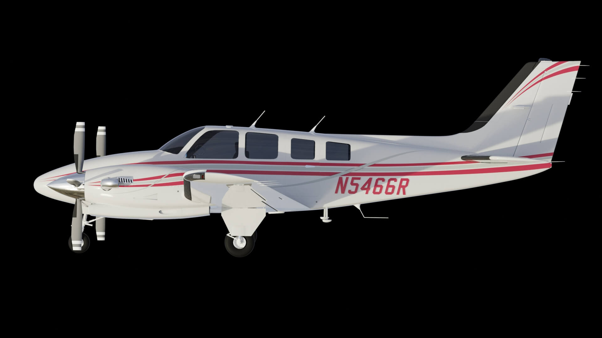 Twin-Engine Executive Utility Aircraft 3D Model