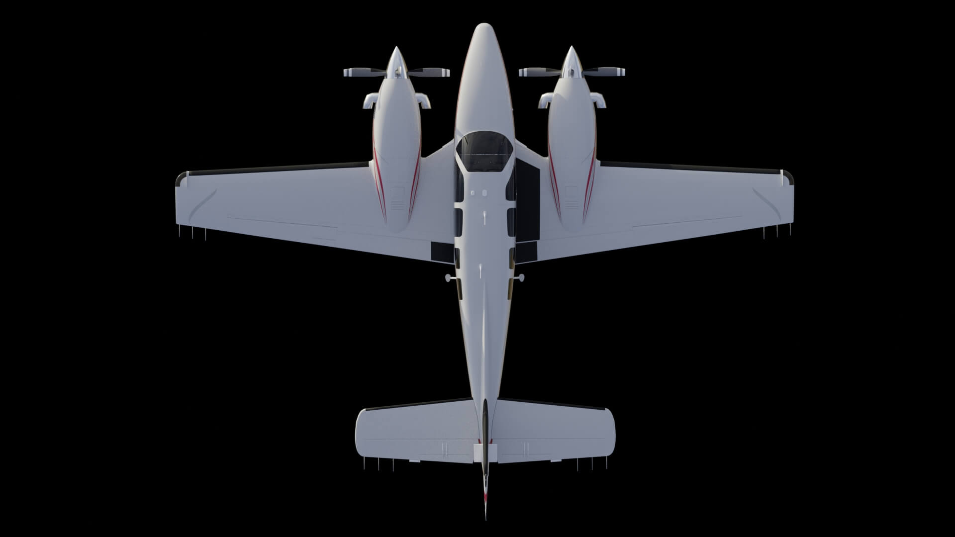 Twin-Engine Executive Utility Aircraft 3D Model