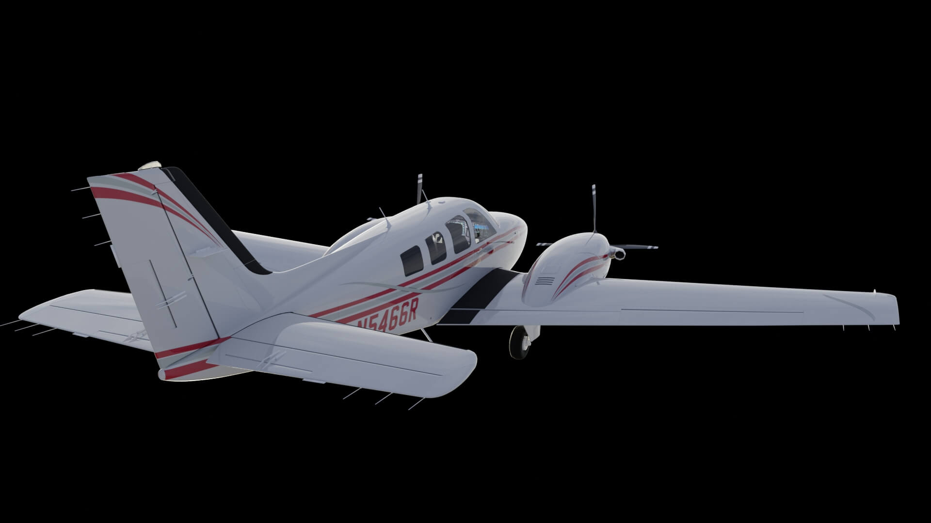 Twin-Engine Executive Utility Aircraft 3D Model