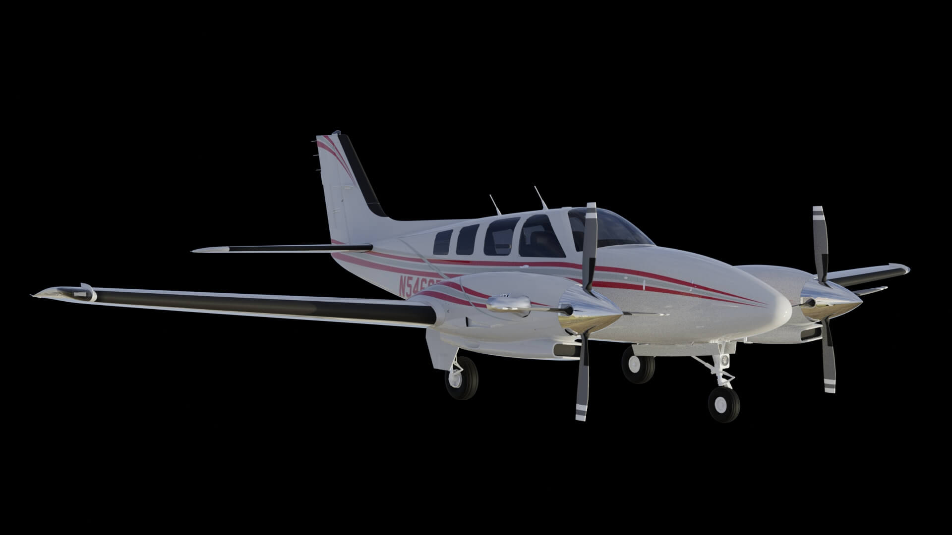Twin-Engine Executive Utility Aircraft 3D Model