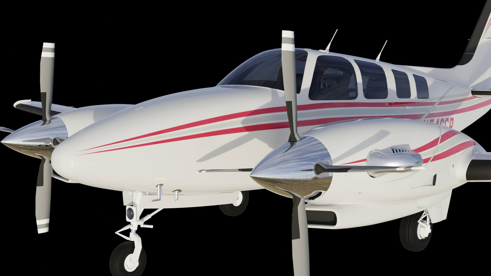 Twin-Engine Executive Utility Aircraft 3D Model
