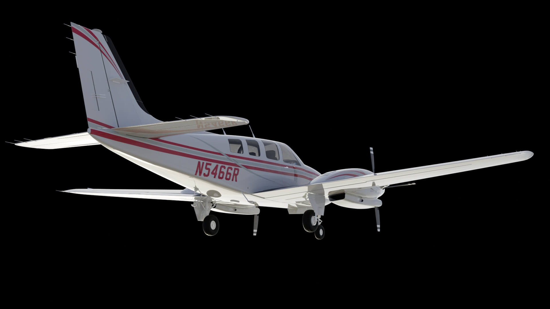 Twin-Engine Executive Utility Aircraft 3D Model