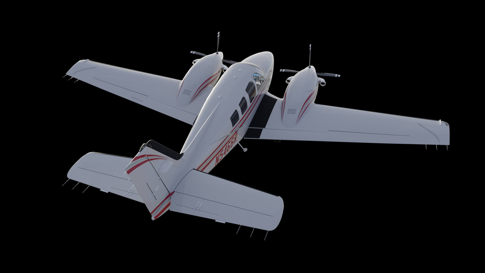 Twin-Engine Executive Utility Aircraft 3D Model