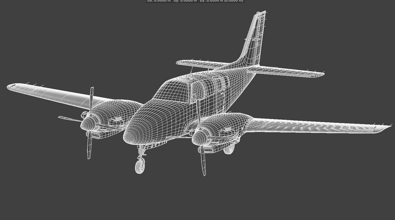 Twin-Engine Executive Utility Aircraft 3D Model