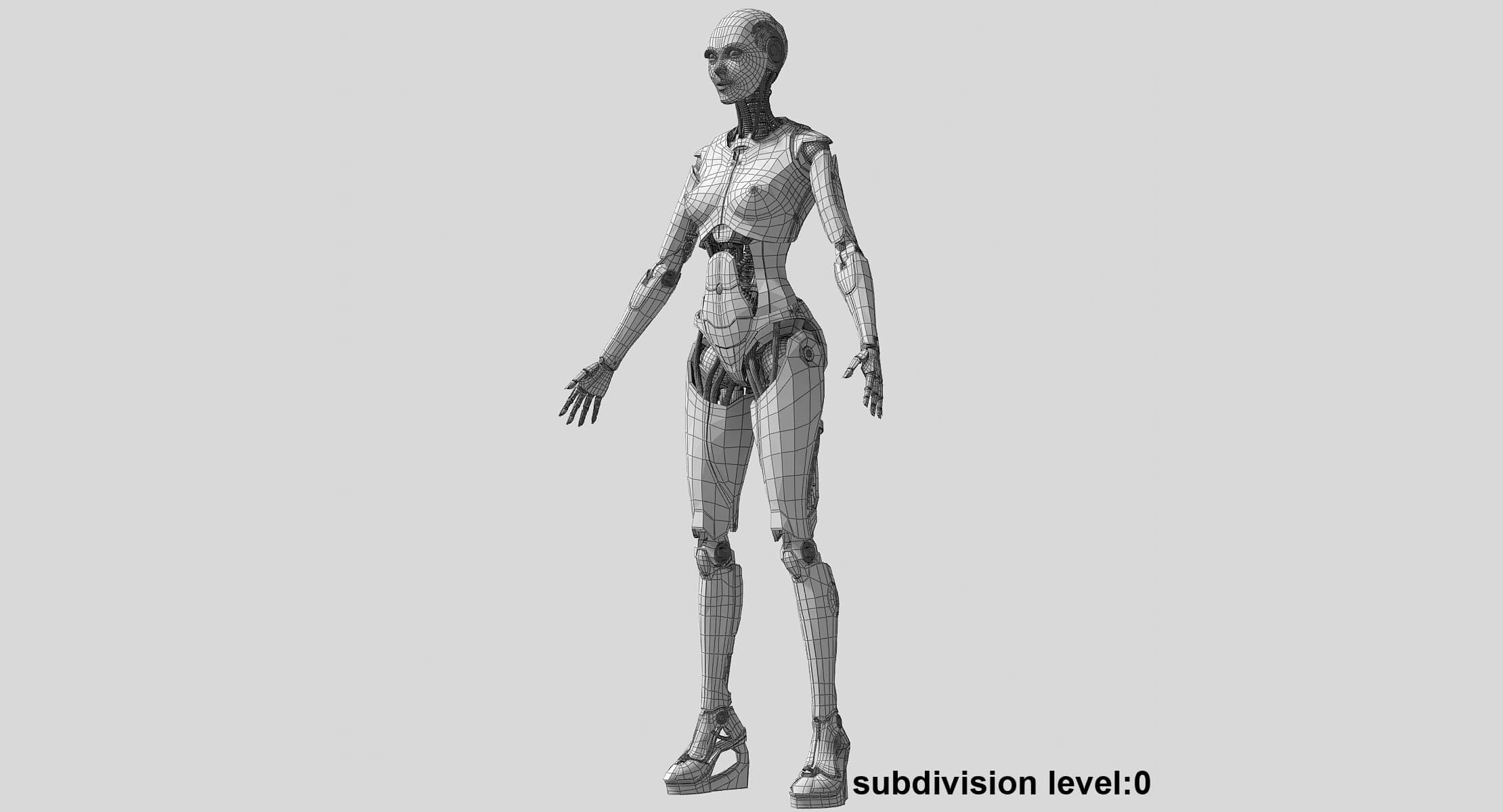 Elettra Cyborg Female 3D Model