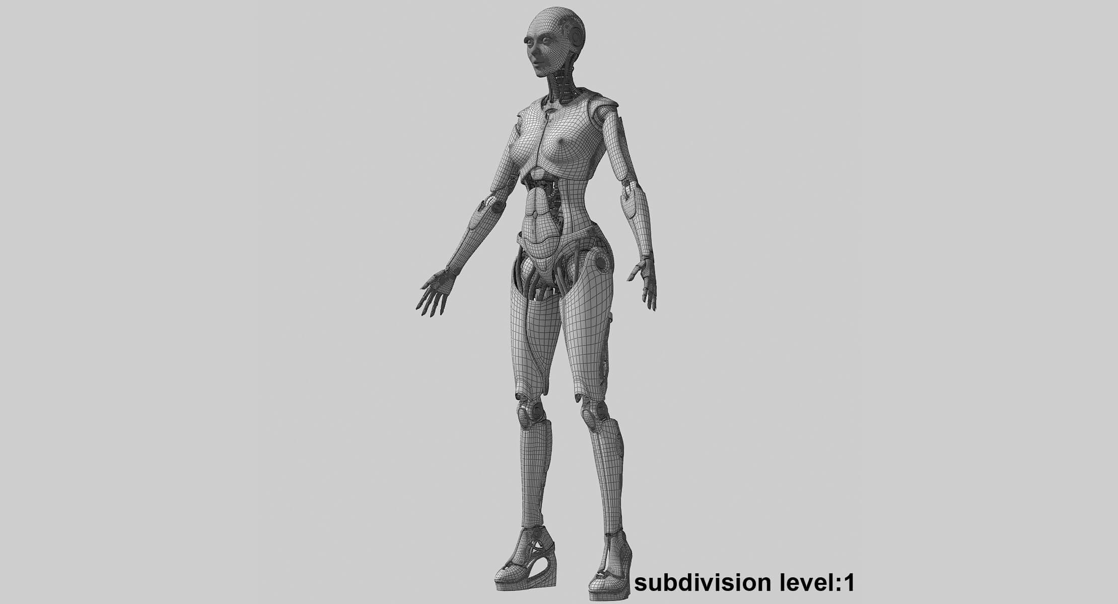 Elettra Cyborg Female 3D Model