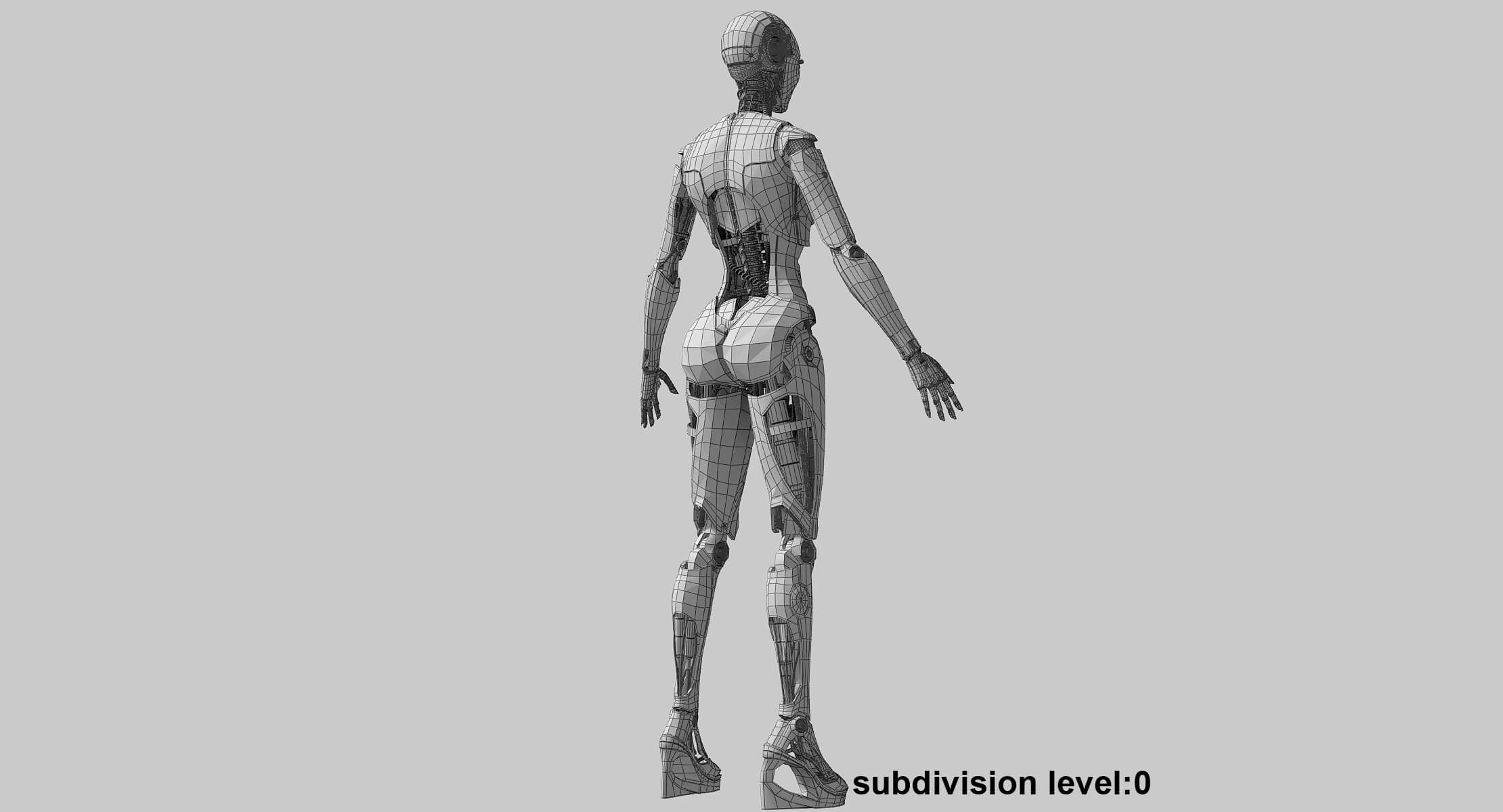 Elettra Cyborg Female 3D Model