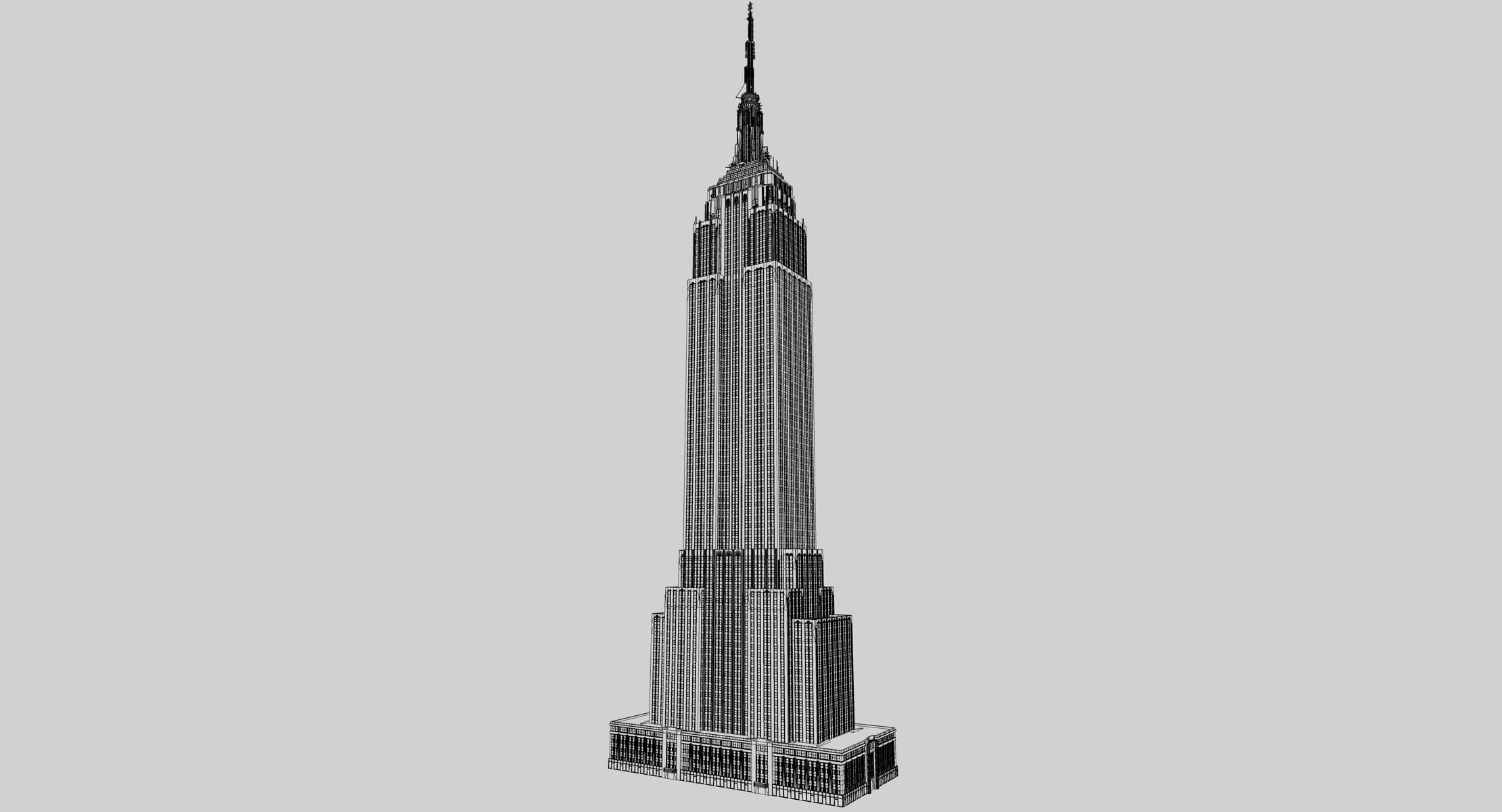 Empire State Building PBR 3D Model