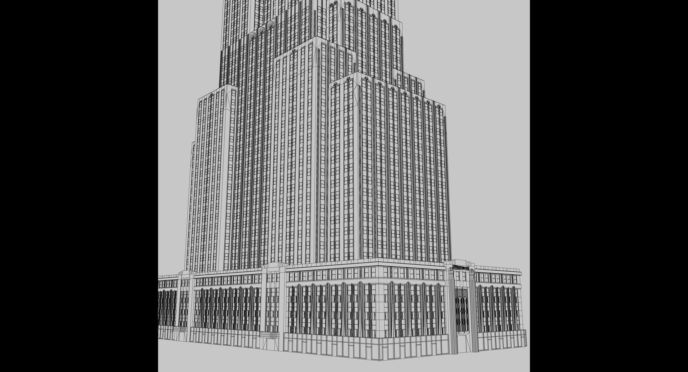Empire State Building PBR 3D Model
