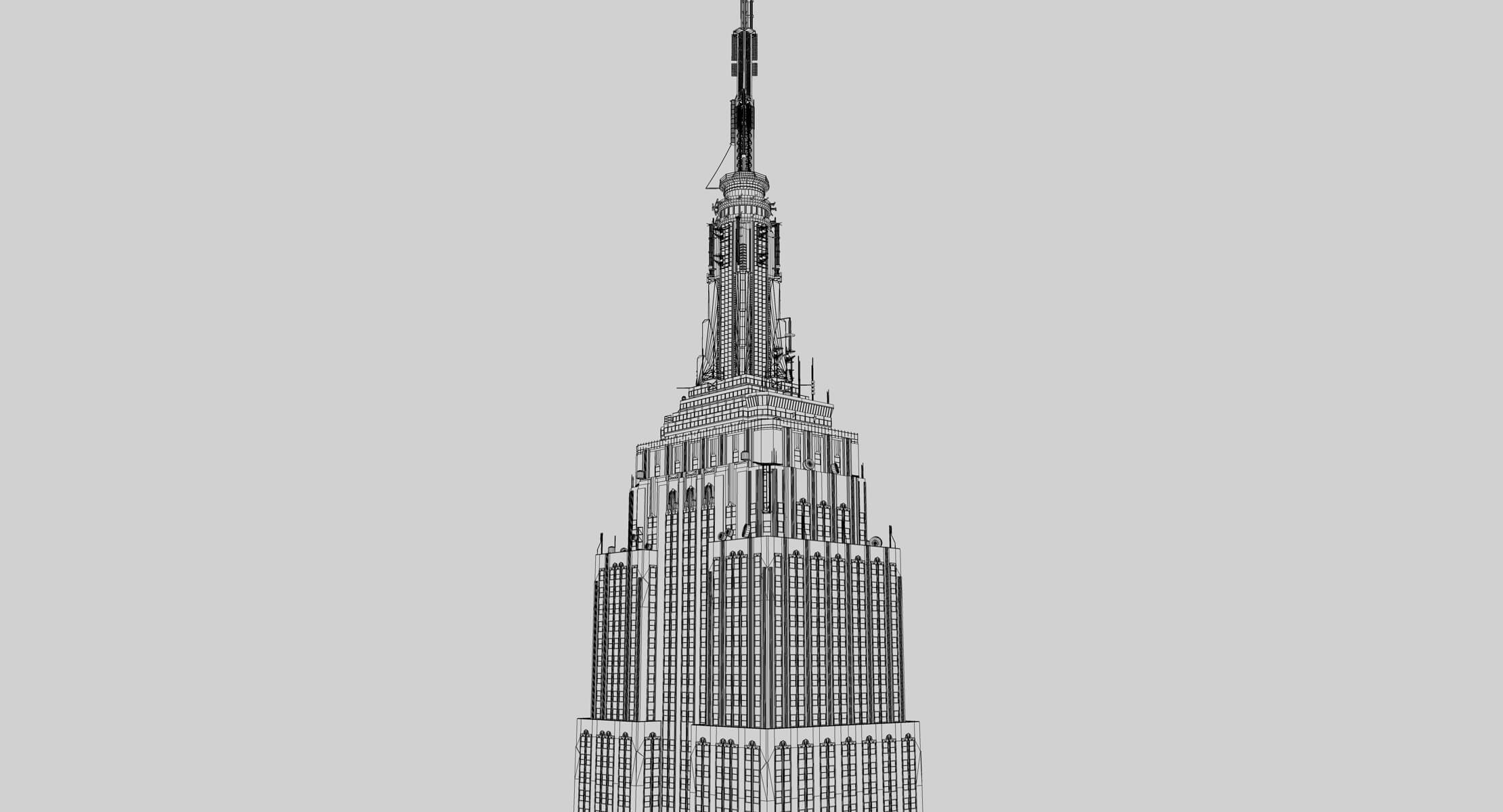 Empire State Building PBR 3D Model