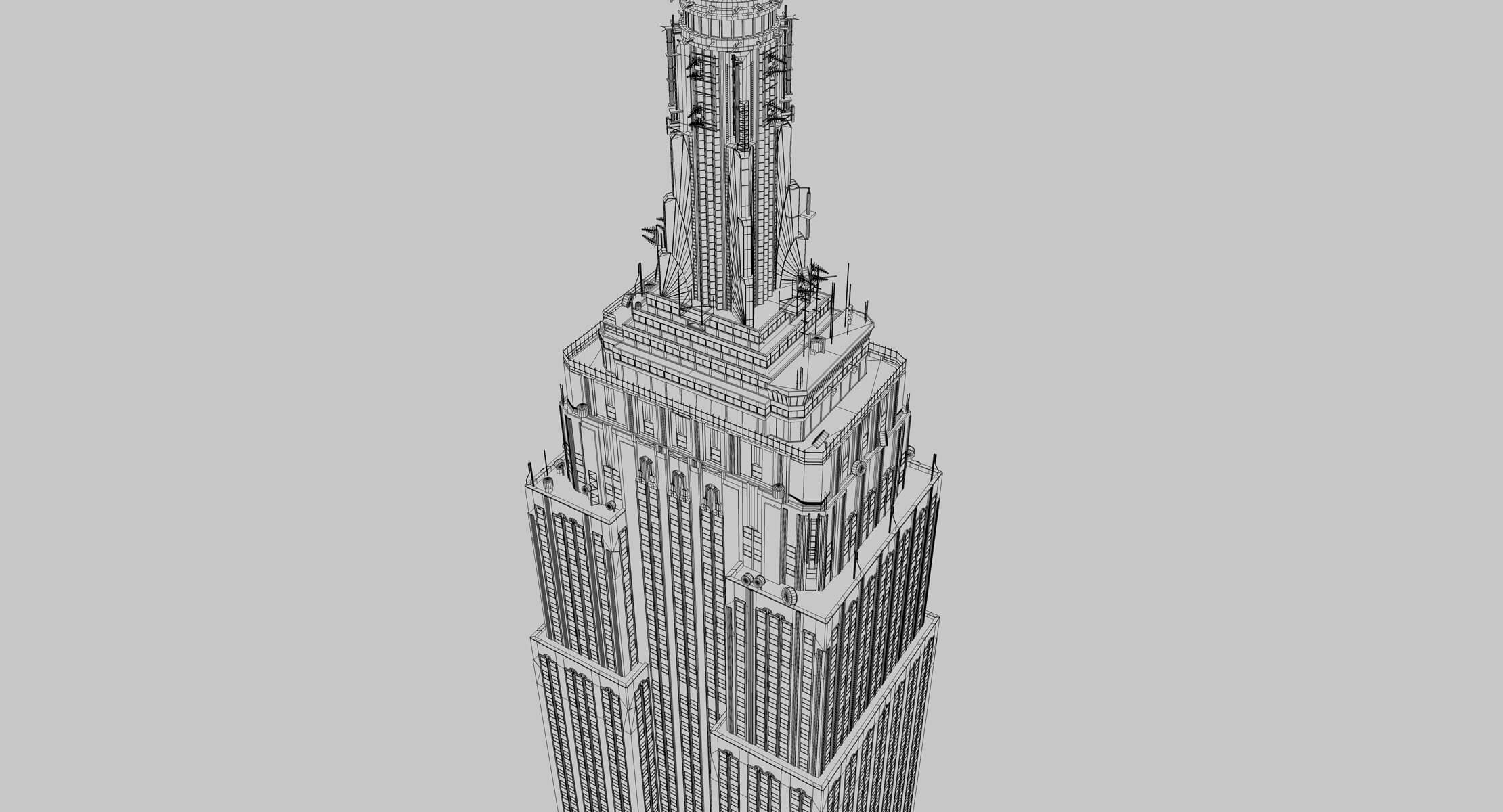 Empire State Building PBR 3D Model