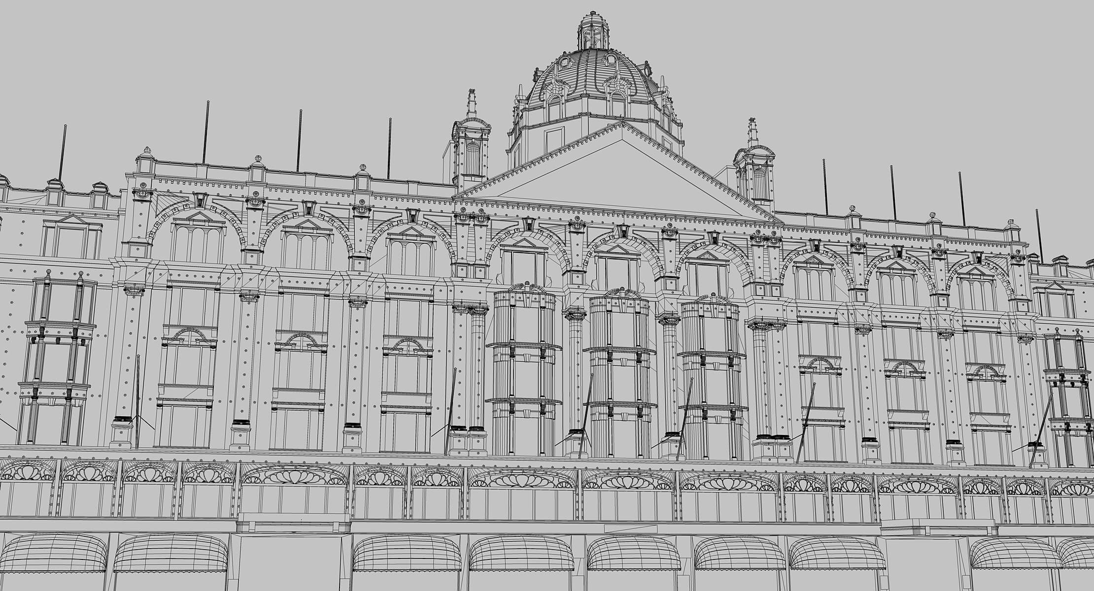 Harrods London 3D Model