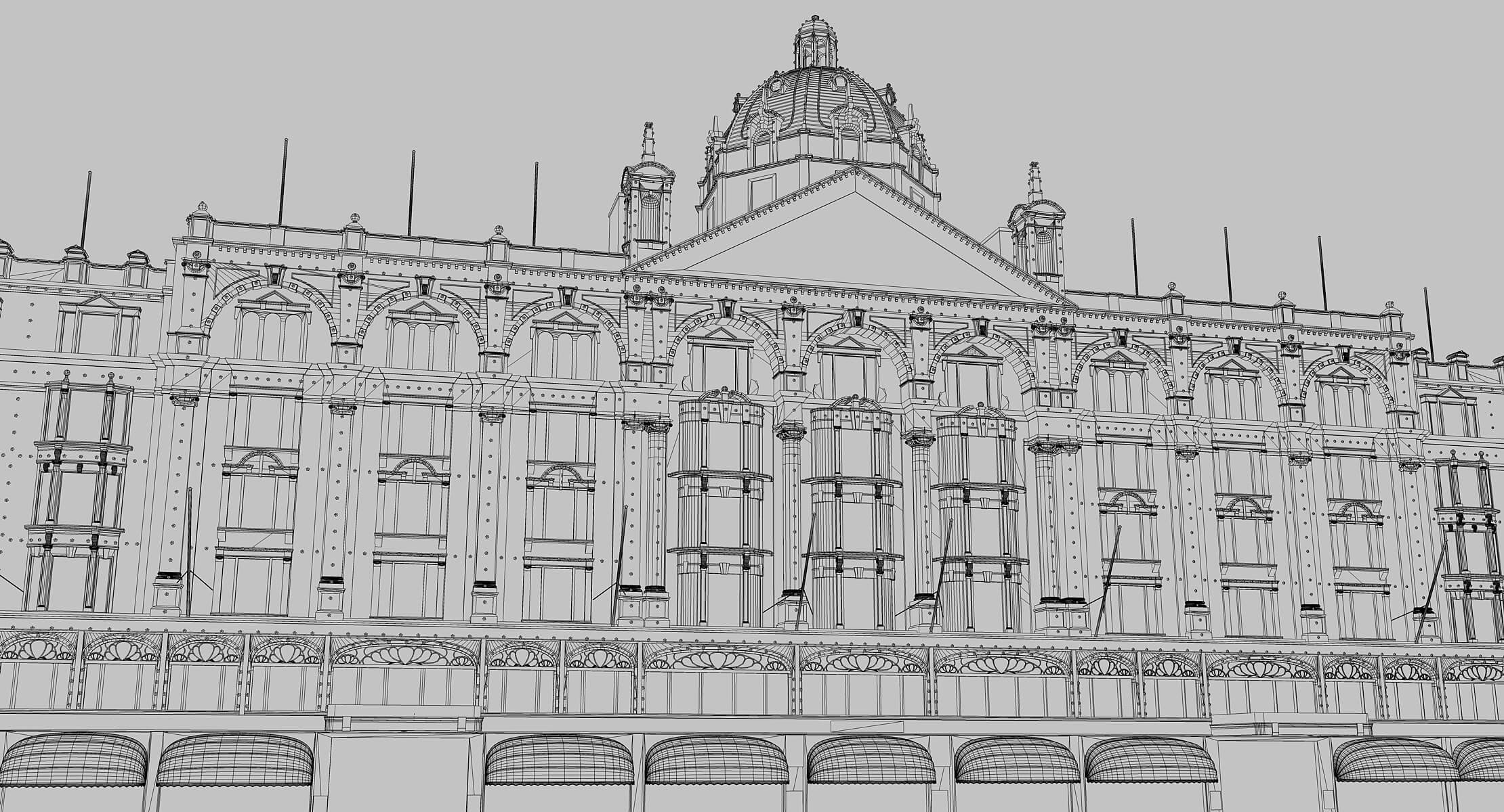 Harrods London 3D Model