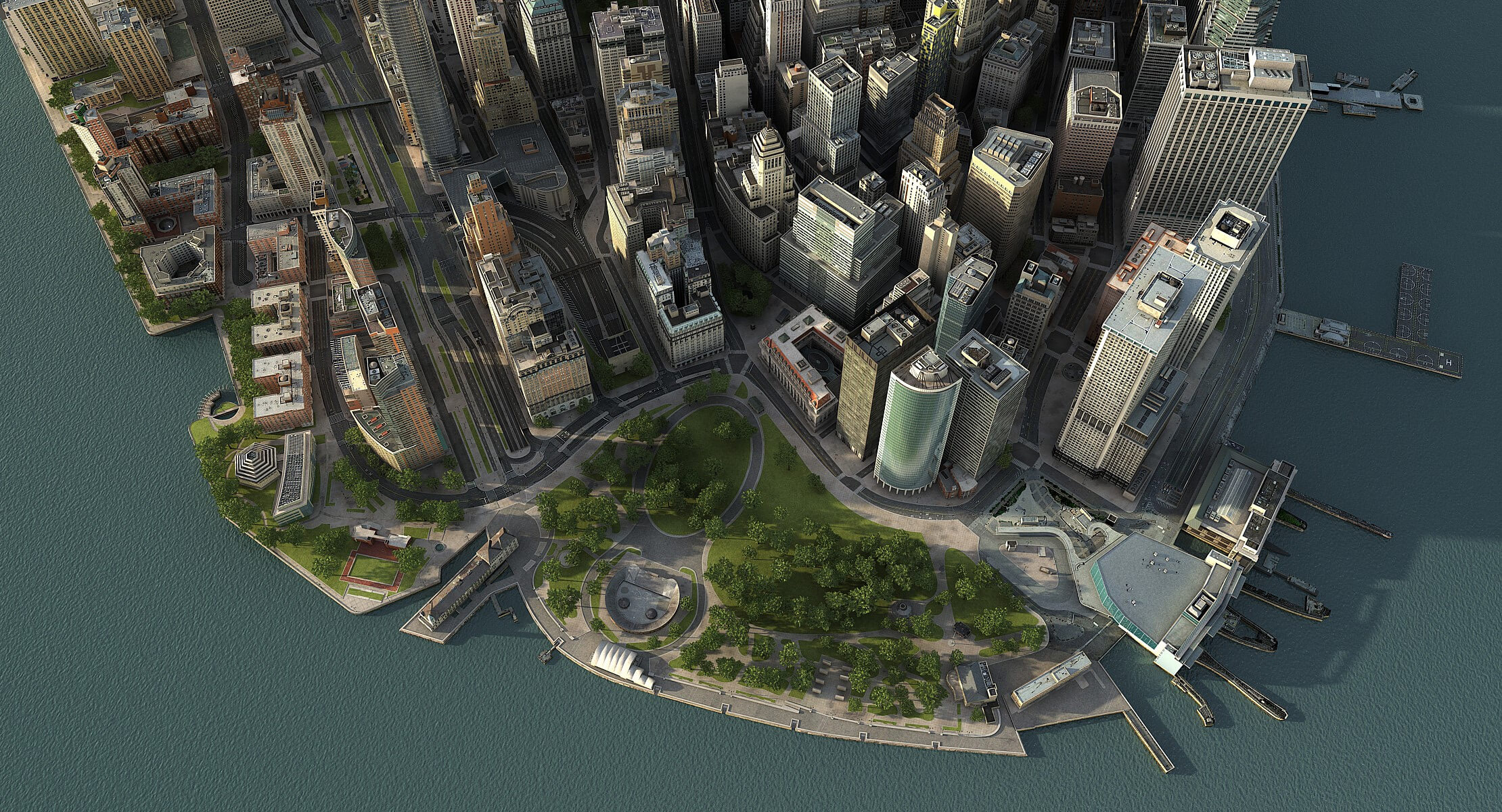 Manhattan Lower Low Poly 3D Model