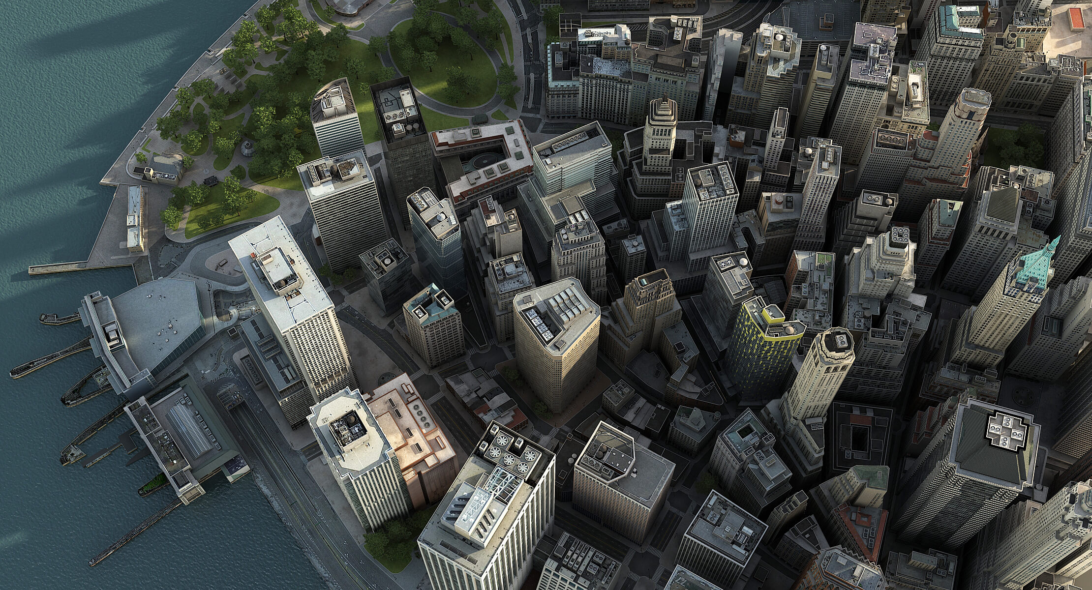 Manhattan Lower Low Poly 3D Model