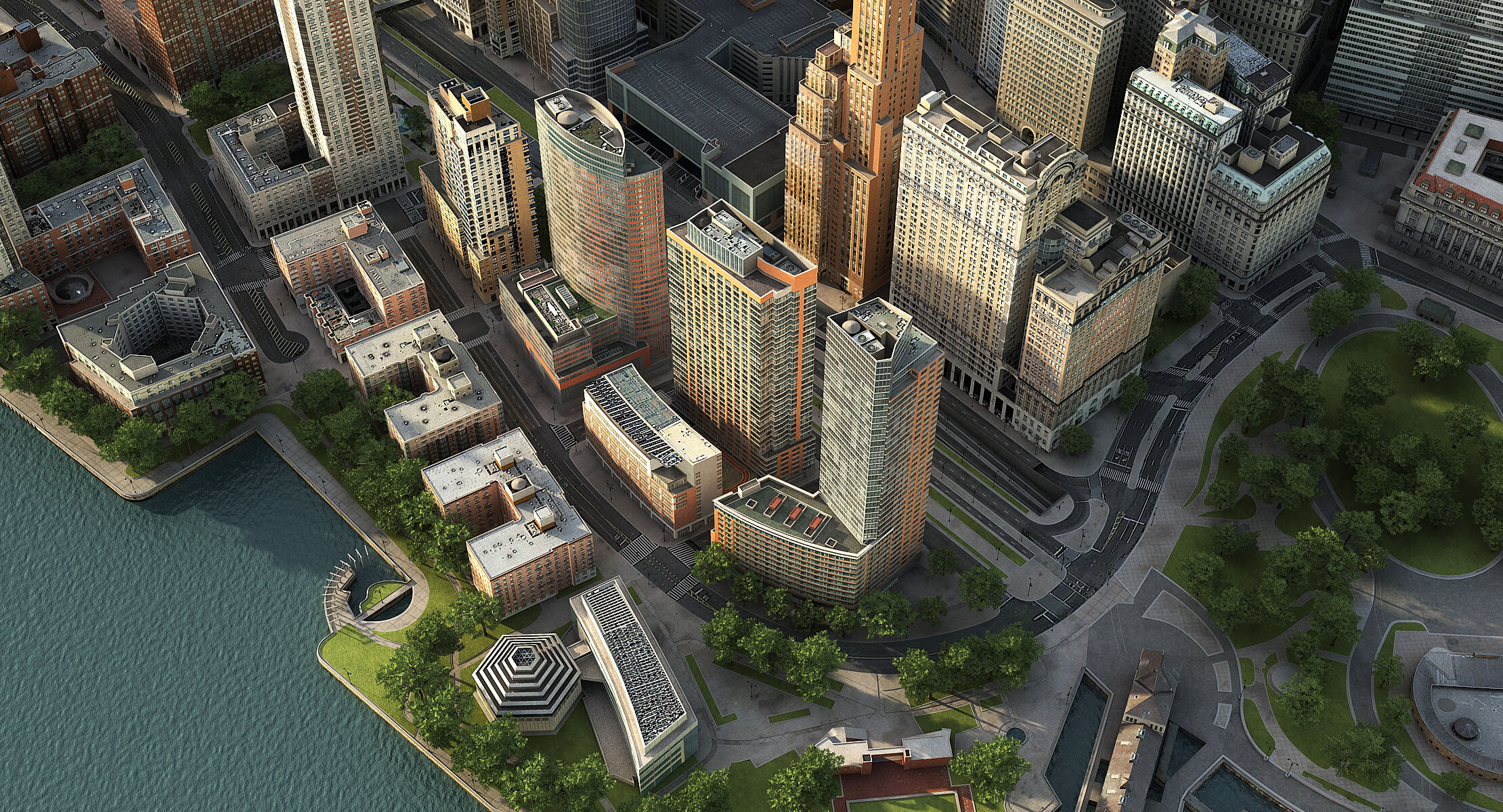 Manhattan Lower Low Poly 3D Model