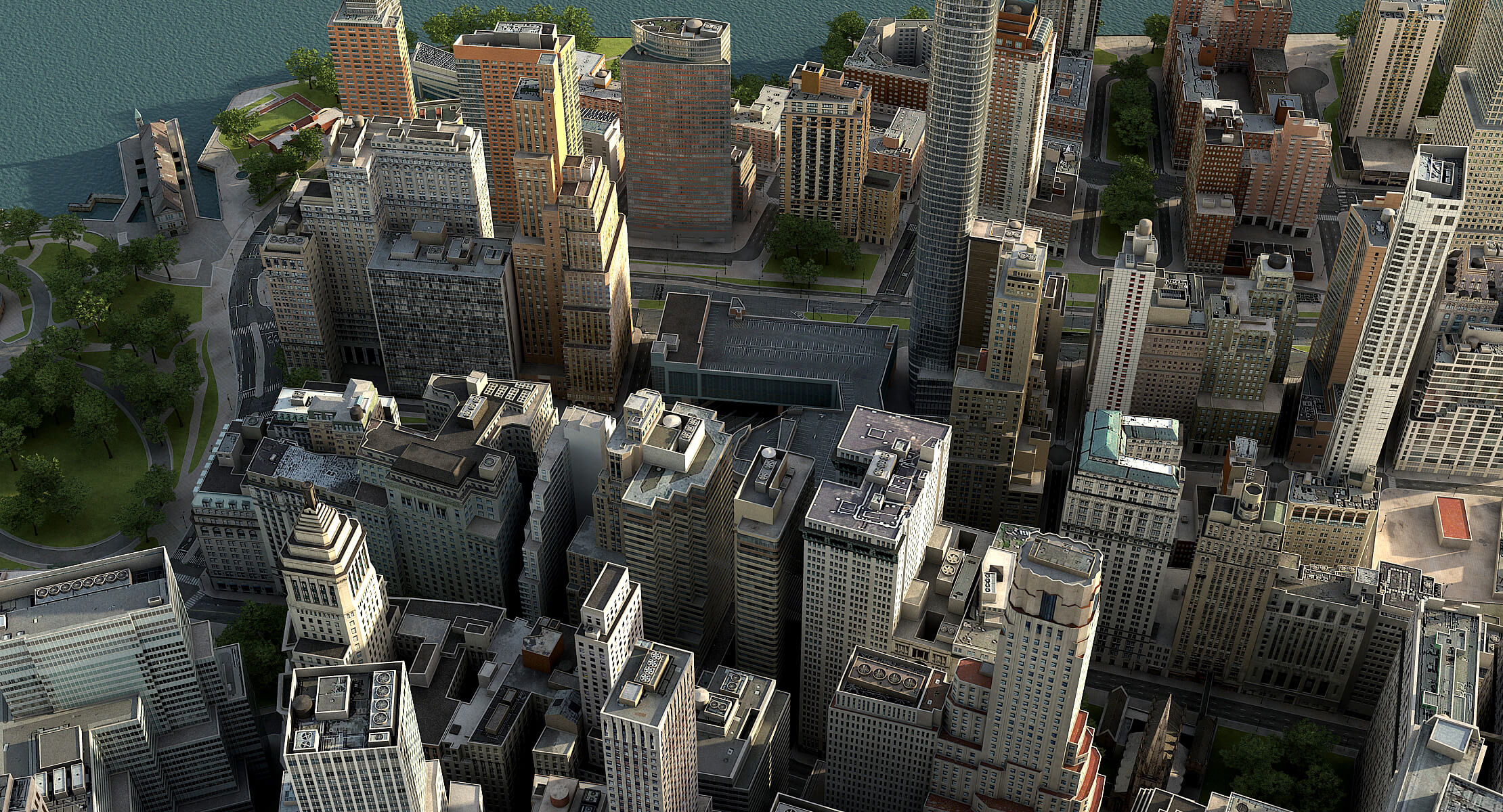 Manhattan Lower Low Poly 3D Model