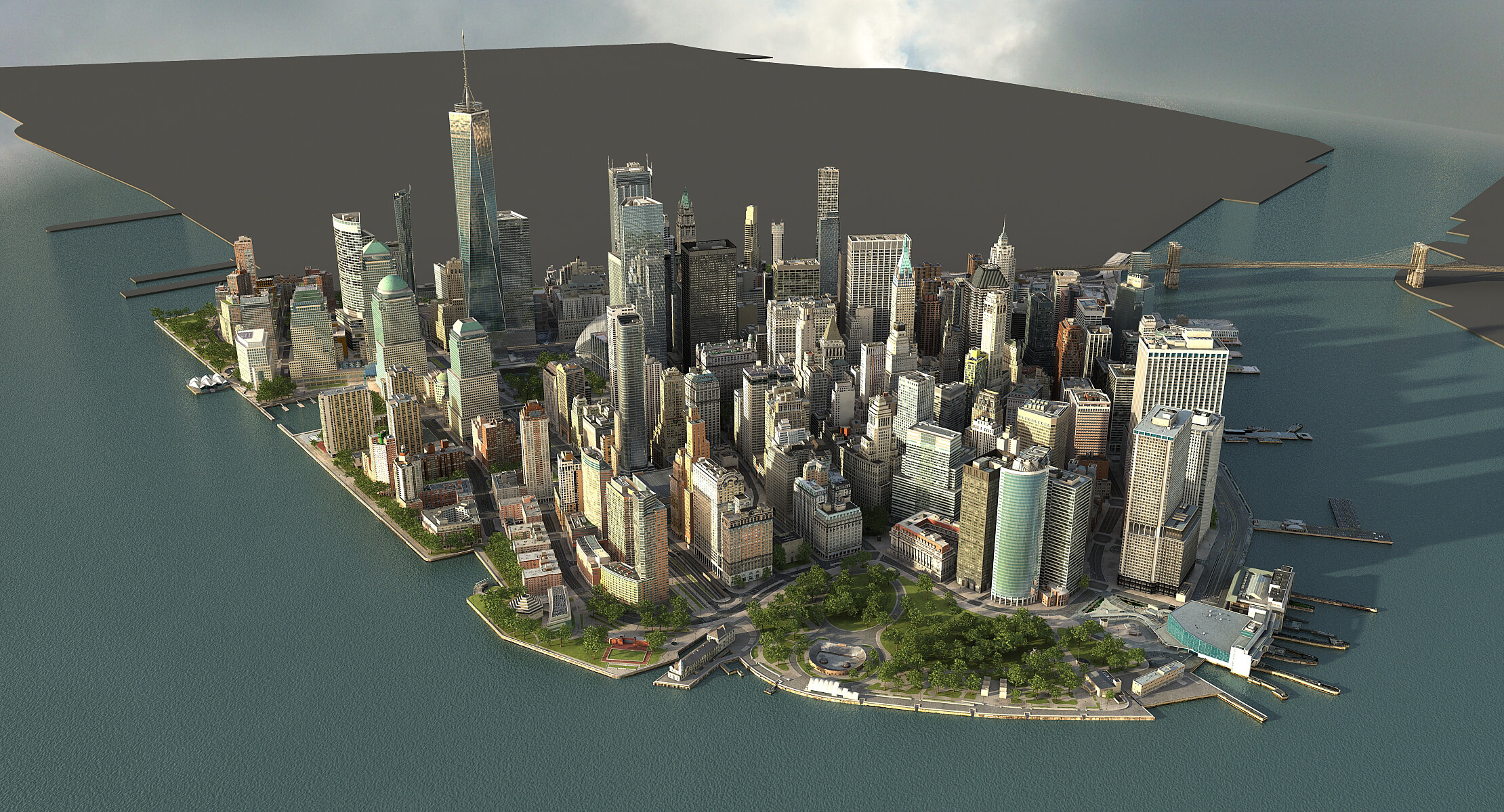 Manhattan Lower Low Poly 3D Model