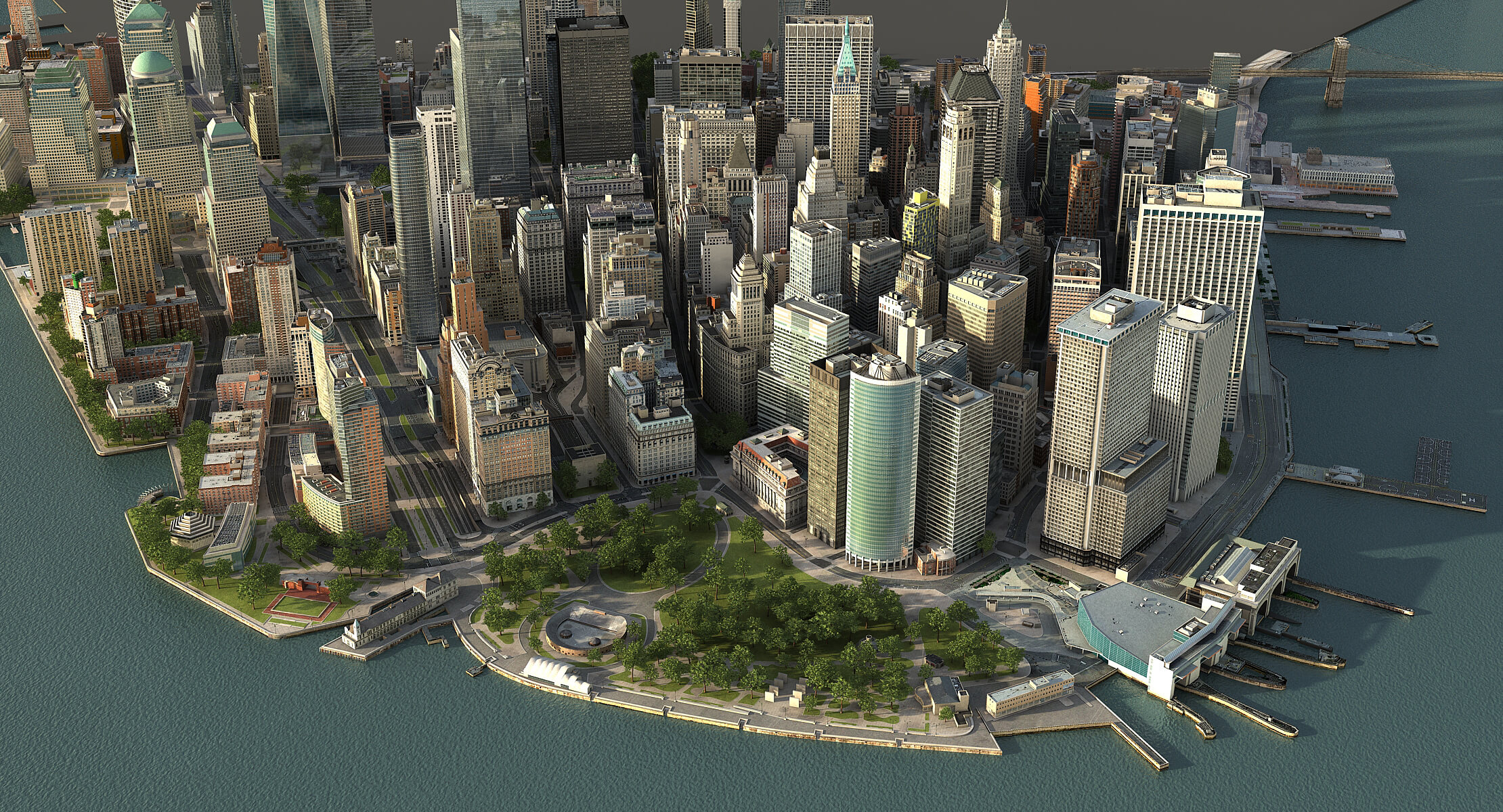 Manhattan Lower Low Poly 3D Model