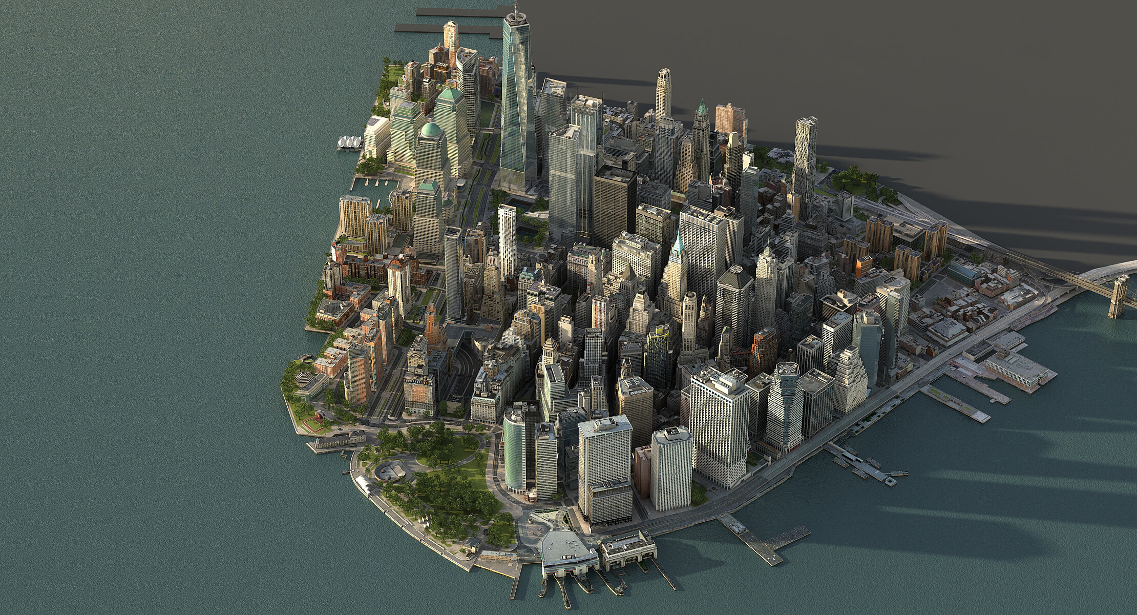 Manhattan Lower Low Poly 3D Model