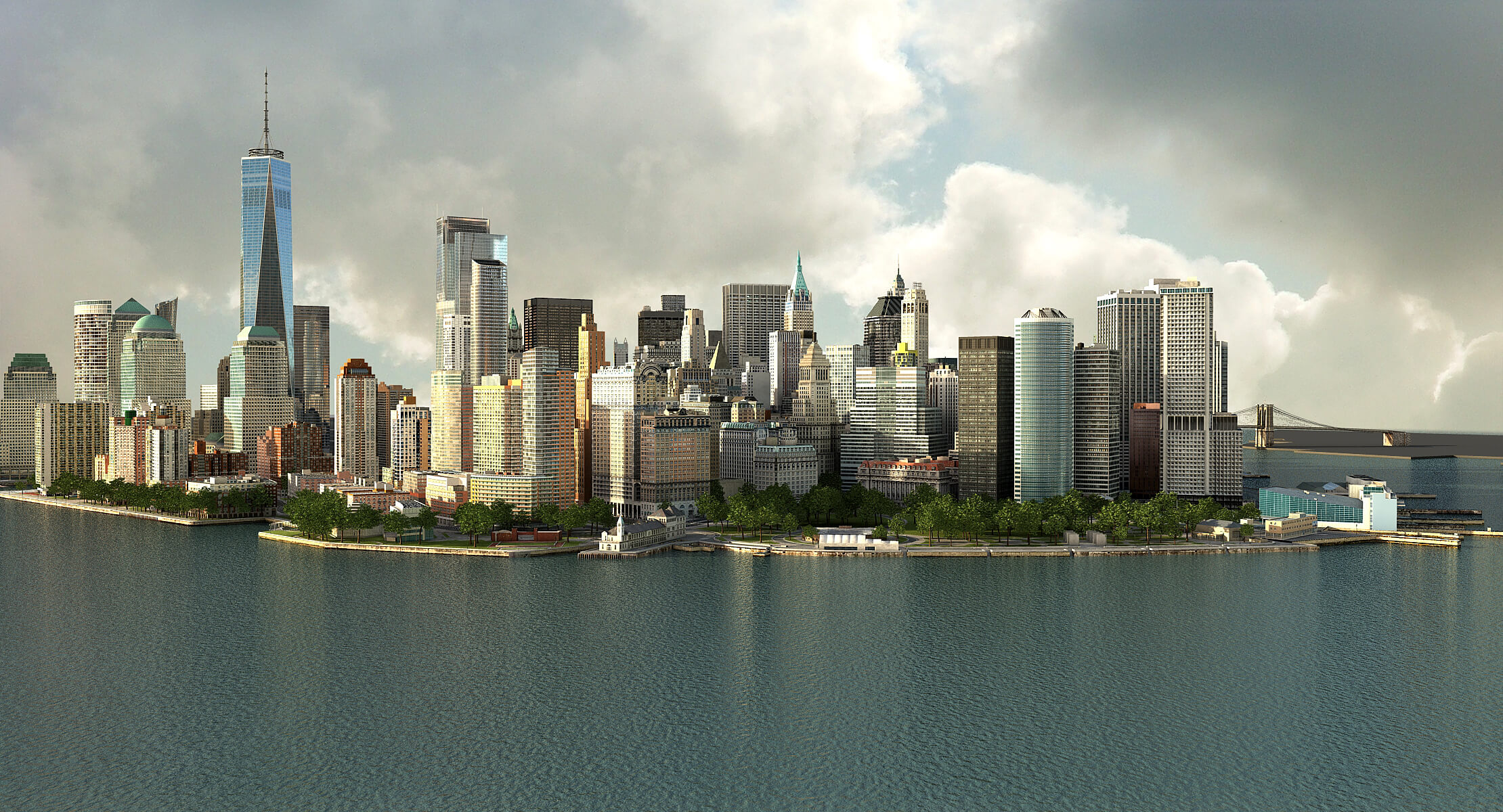 Manhattan Lower Low Poly 3D Model