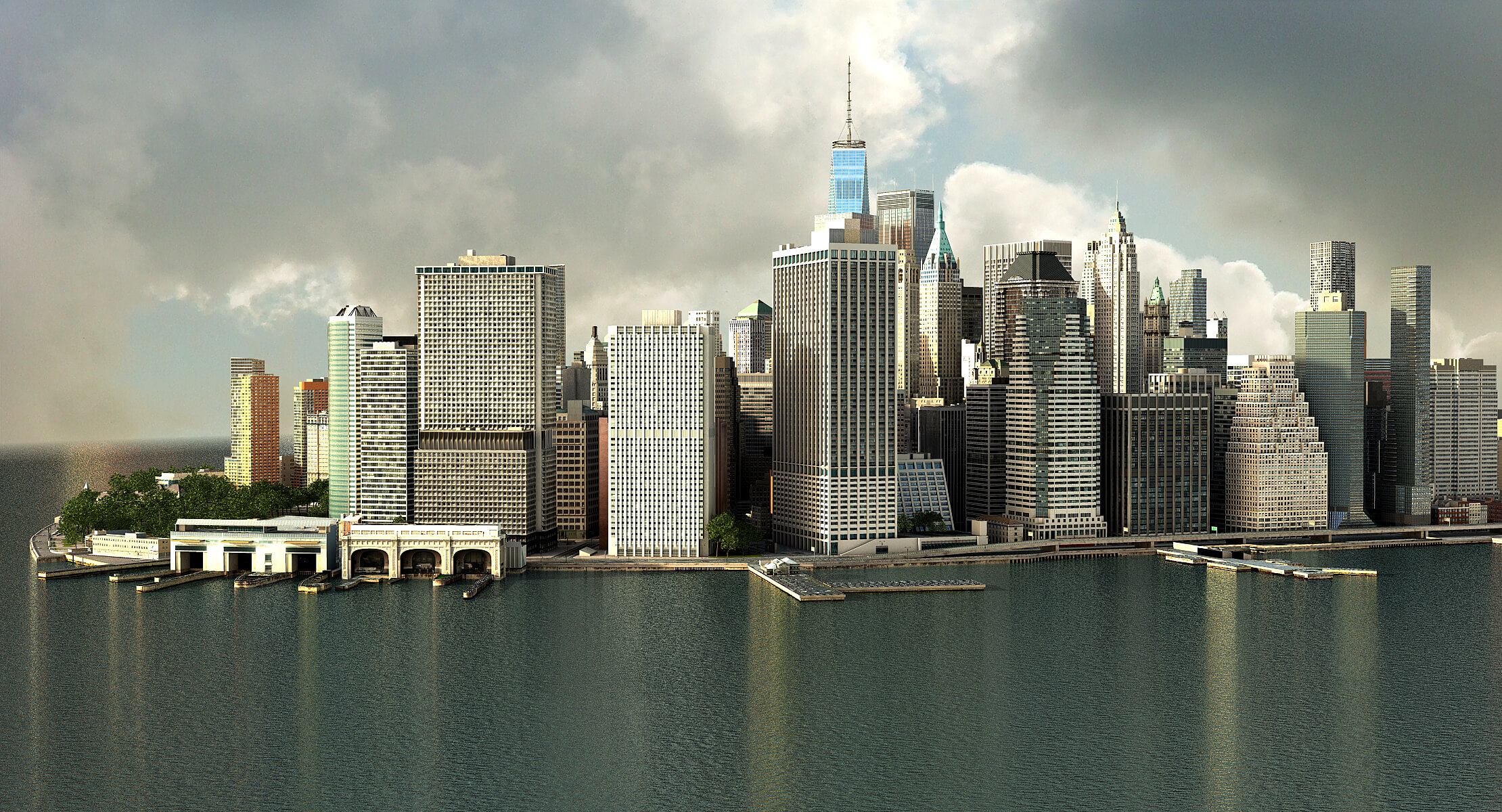 Manhattan Lower Low Poly 3D Model