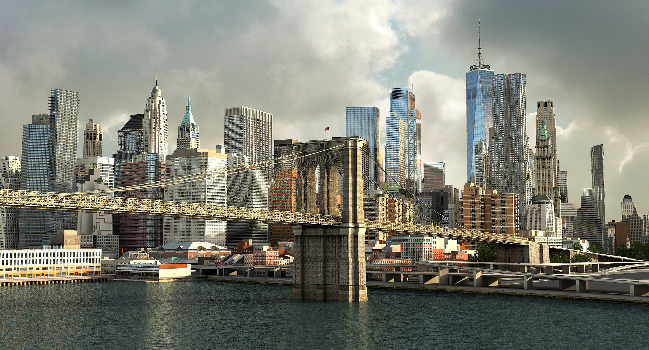 Manhattan Lower Low Poly 3D Model