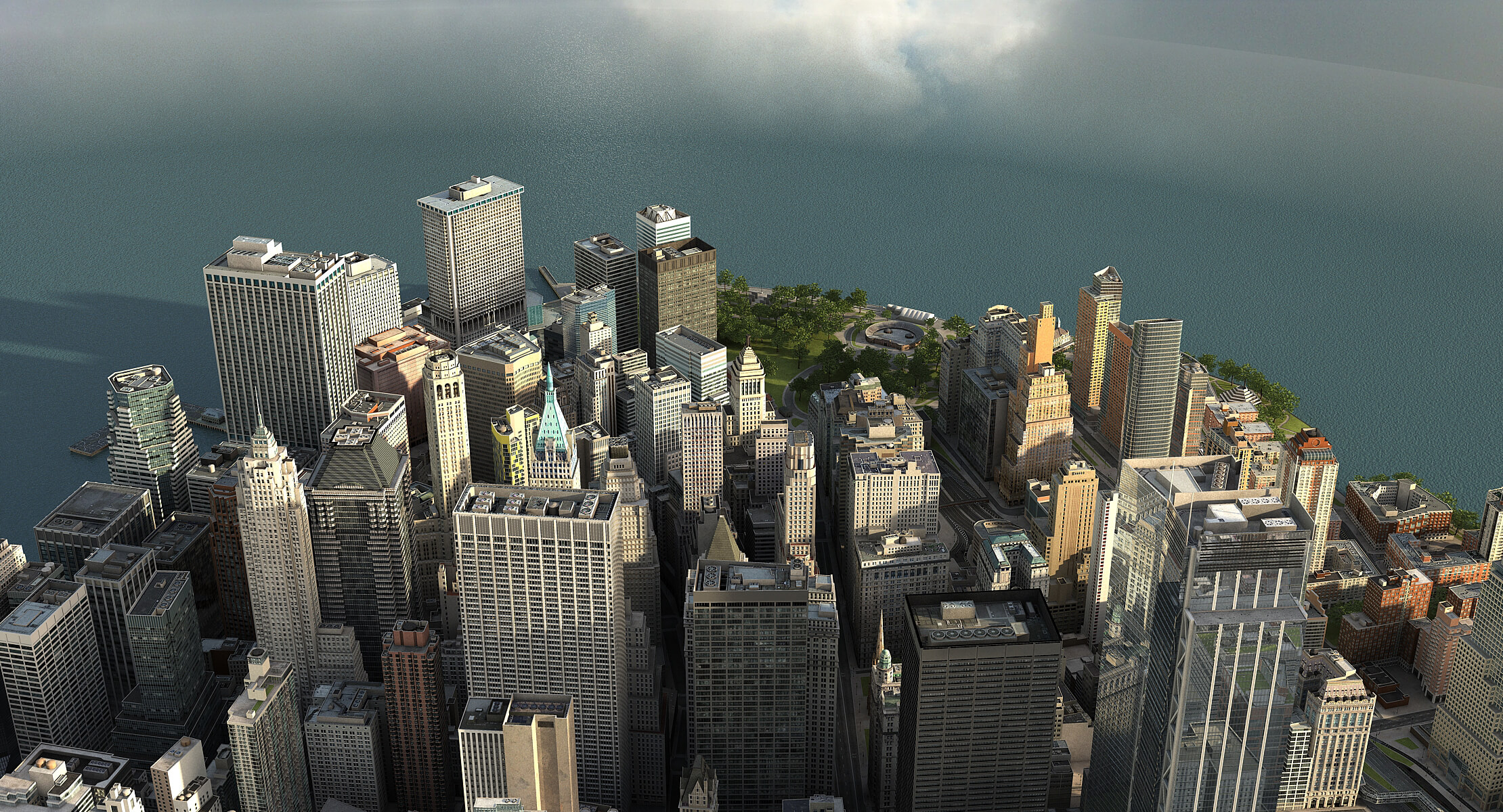 Manhattan Lower Low Poly 3D Model