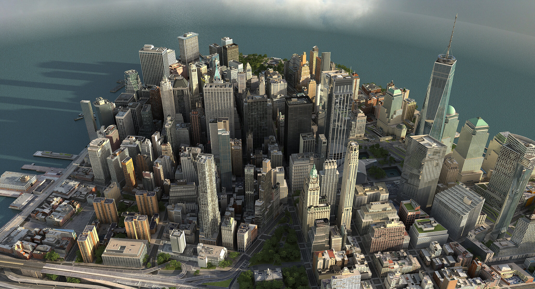 Manhattan Lower Low Poly 3D Model