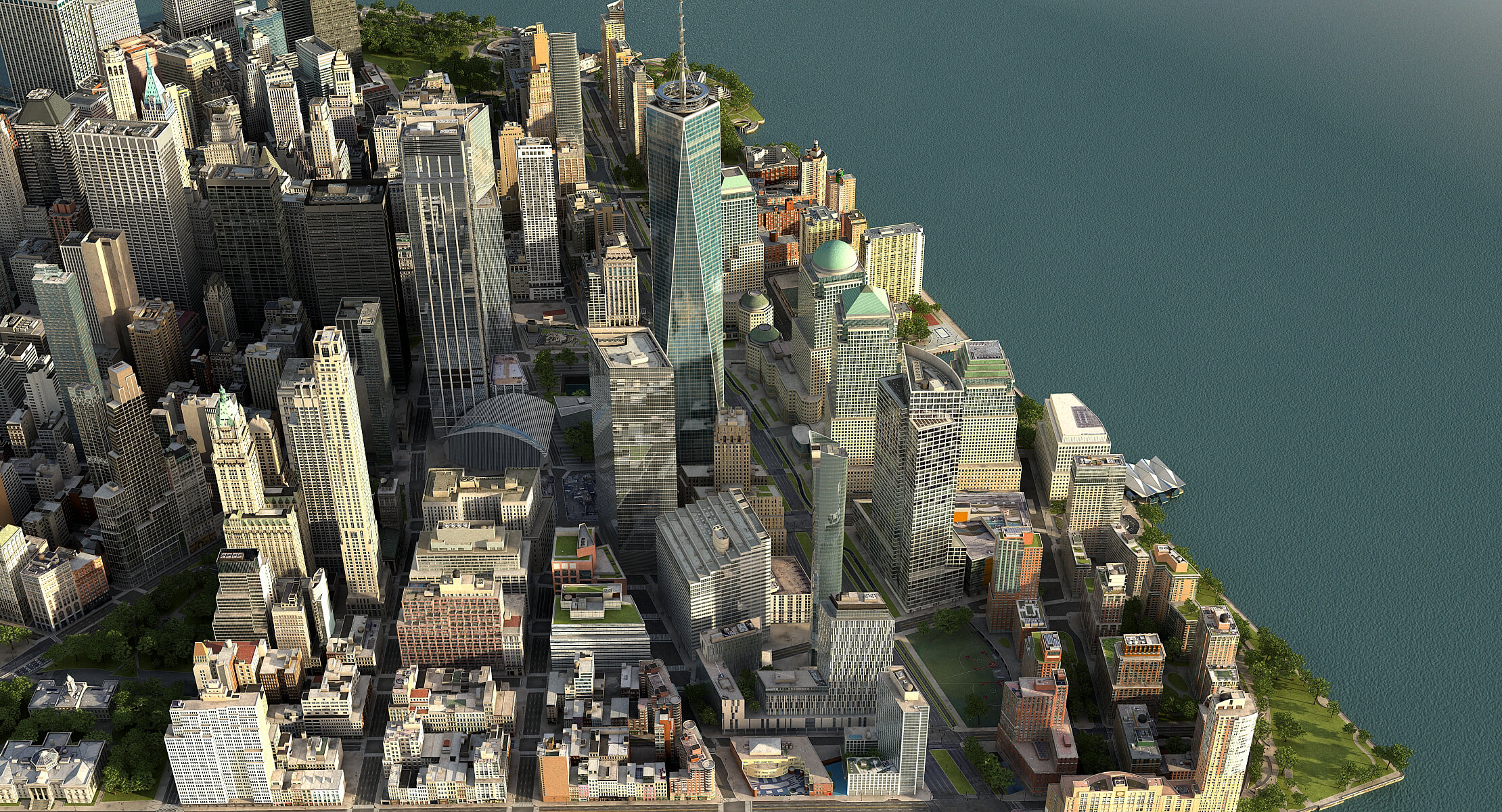 Manhattan Lower Low Poly 3D Model