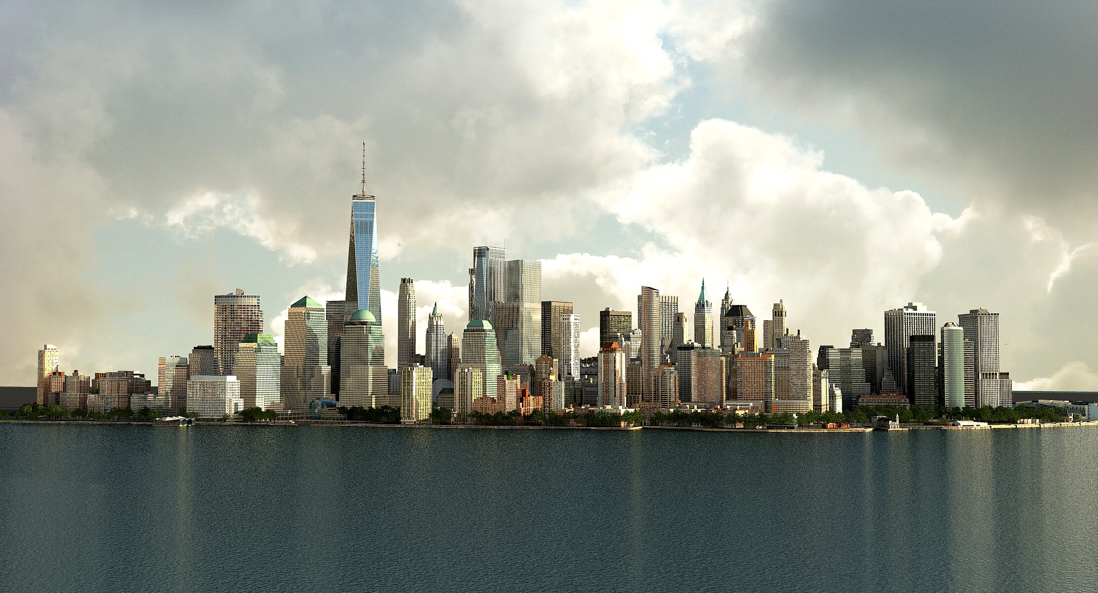 Manhattan Lower Low Poly 3D Model