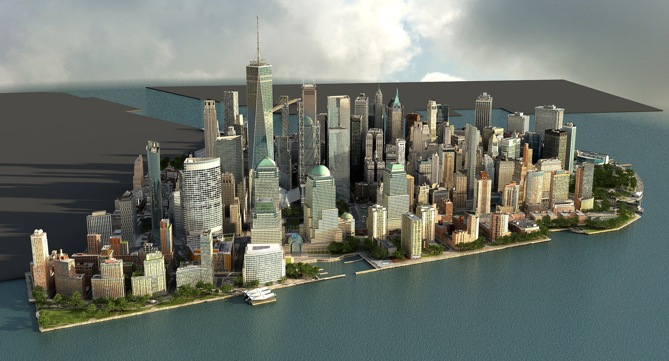 Manhattan Lower Low Poly 3D Model