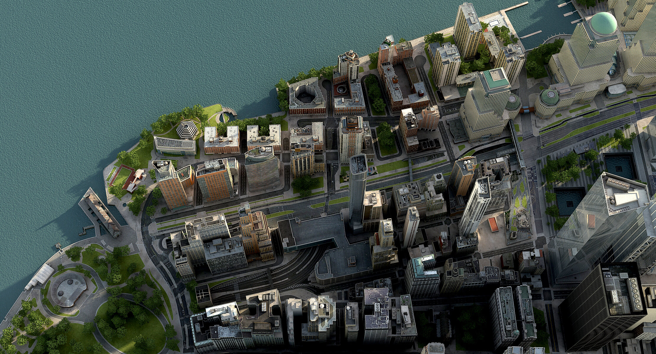 Manhattan Lower Low Poly 3D Model