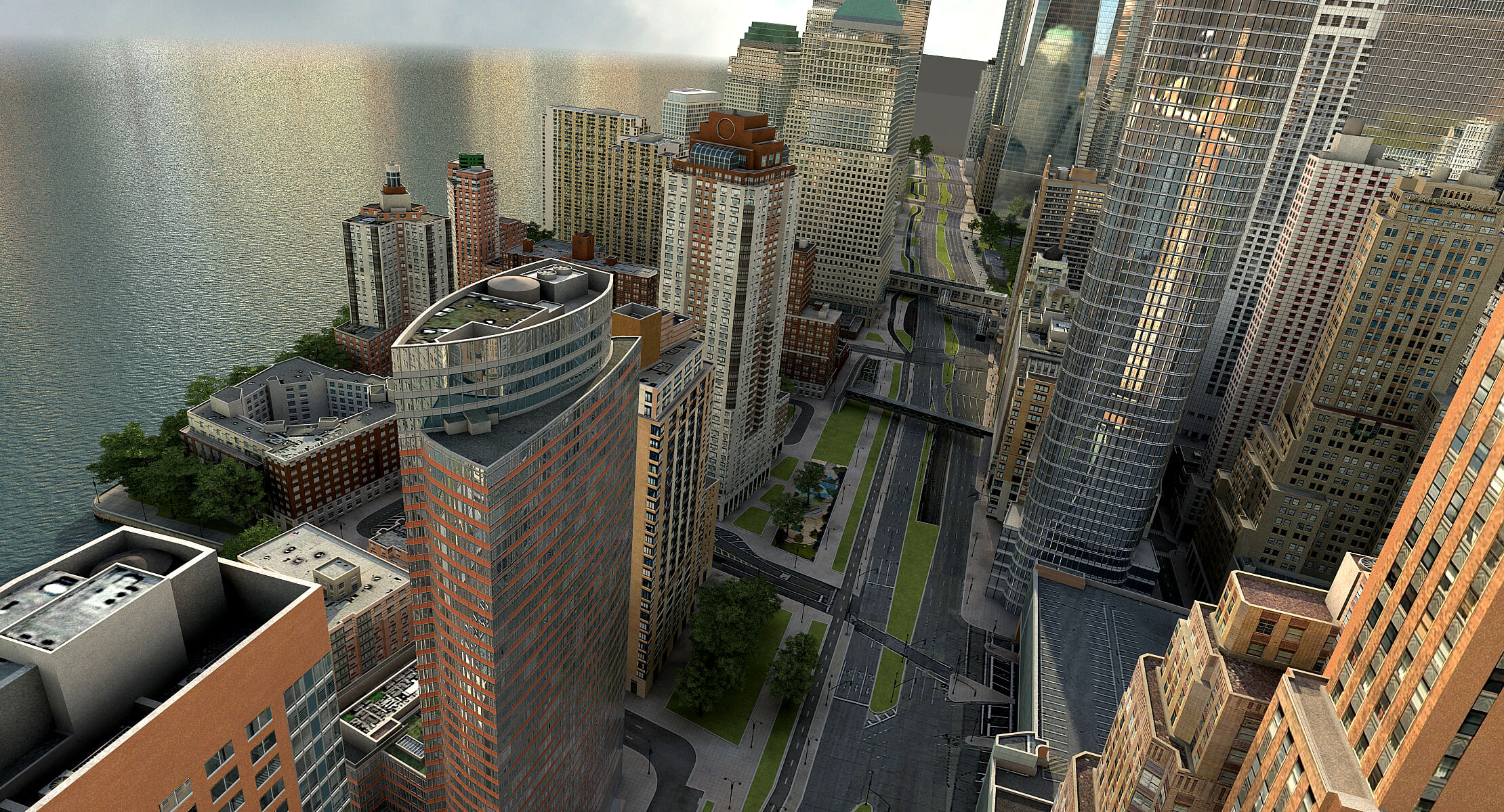 Manhattan Lower Low Poly 3D Model