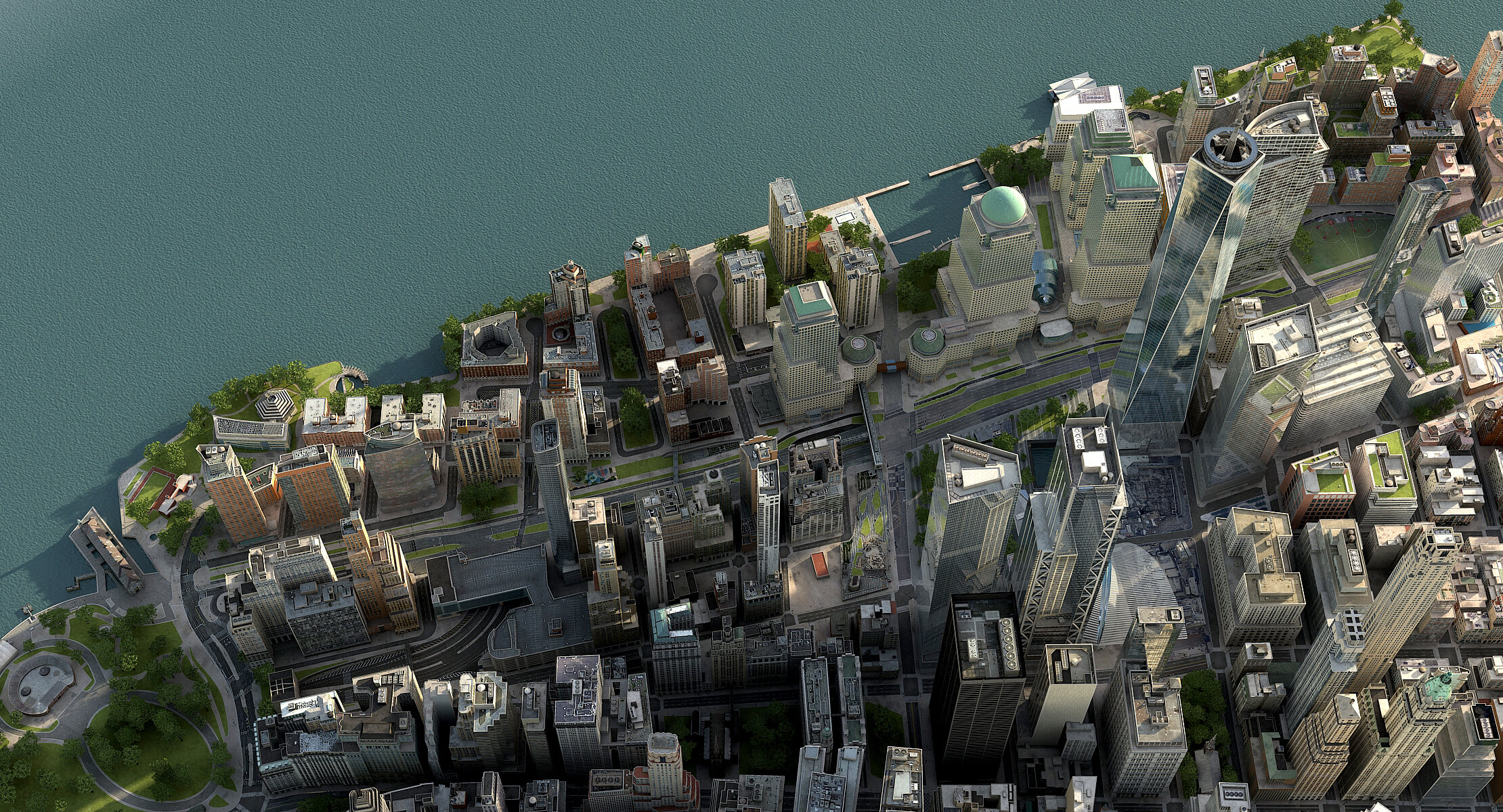 Manhattan Lower Low Poly 3D Model