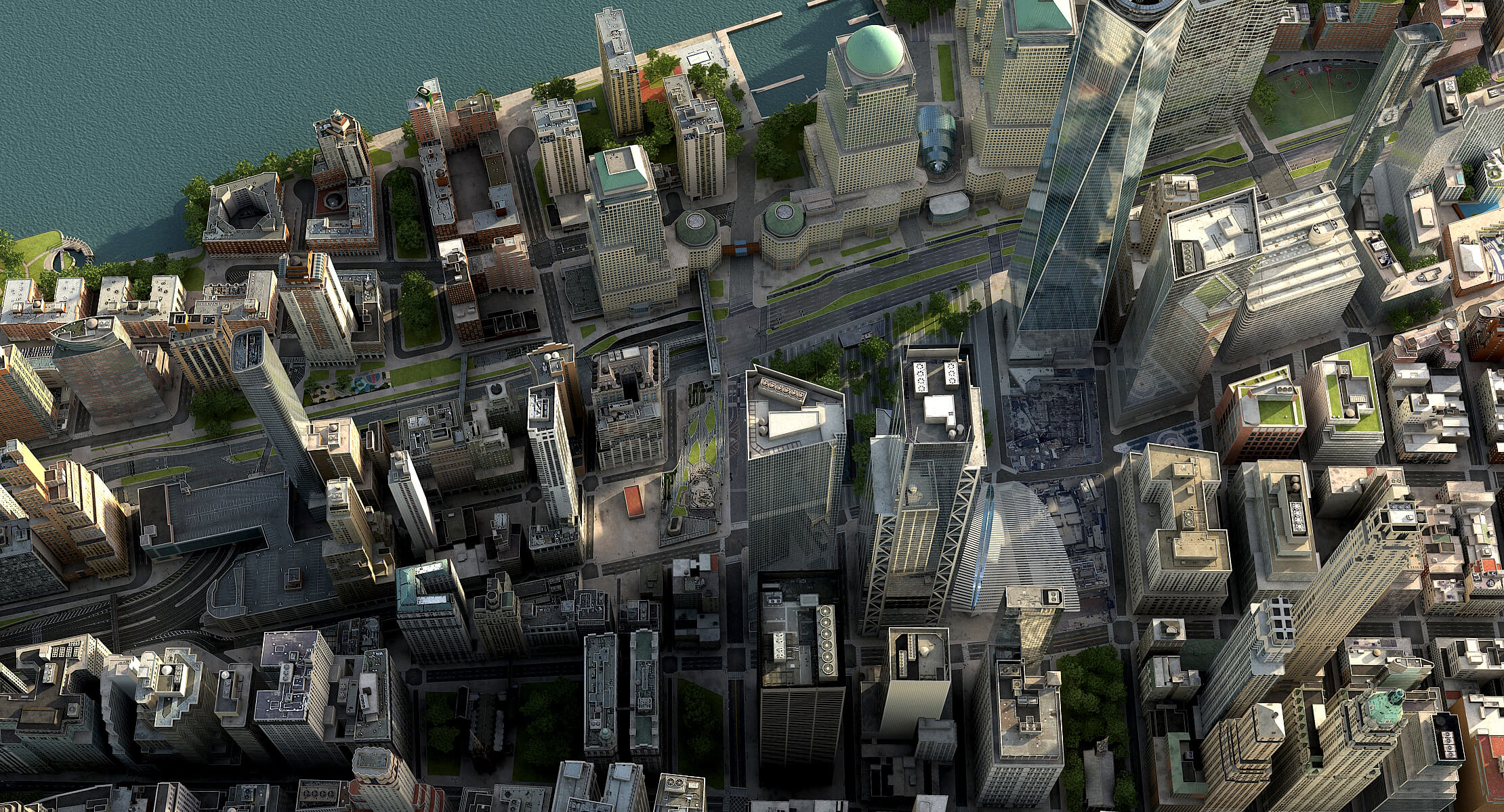 Manhattan Lower Low Poly 3D Model