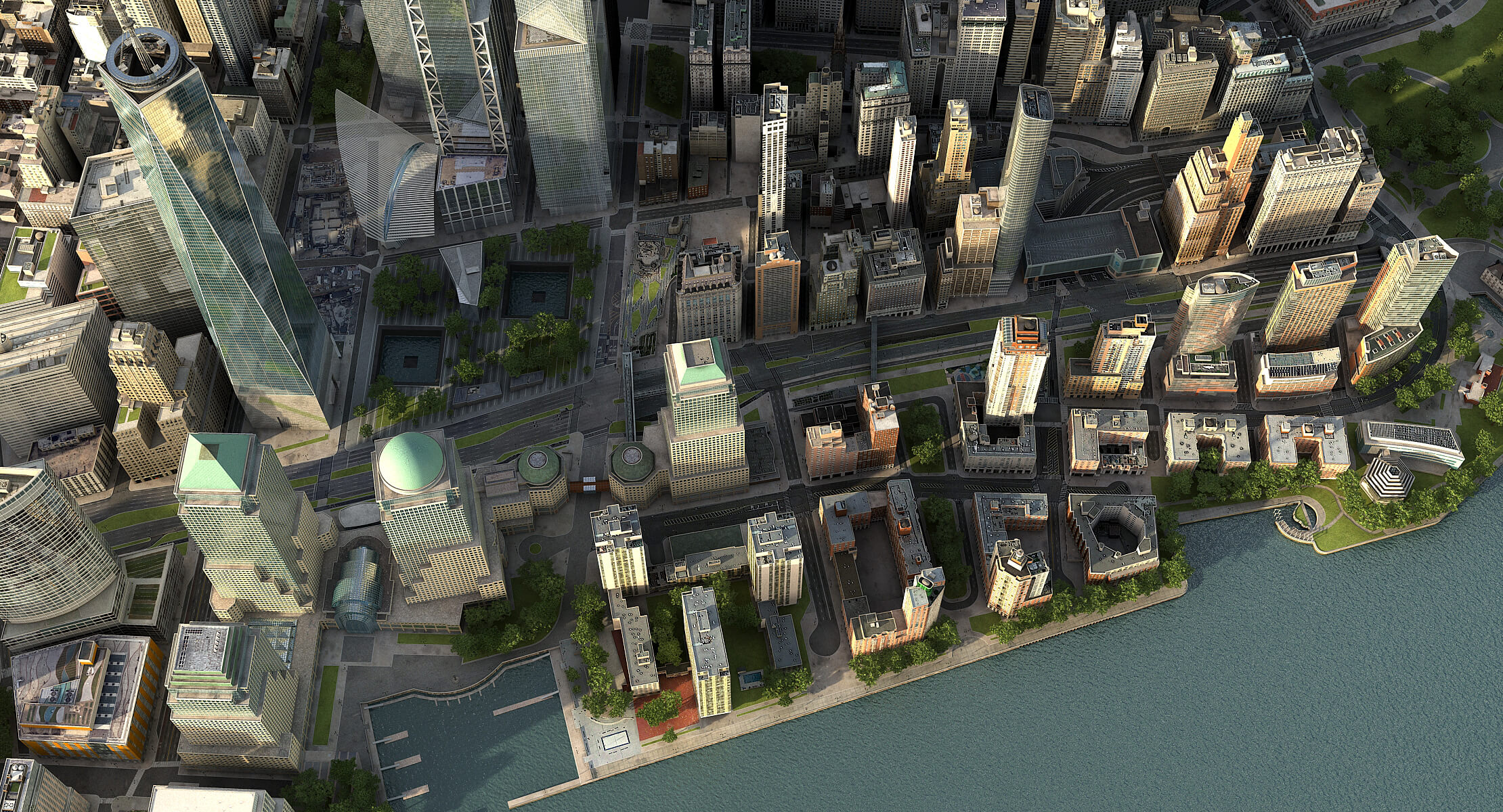 Manhattan Lower Low Poly 3D Model